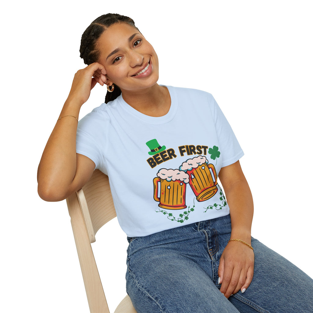Beer First T-Shirt — St. Patrick's Day Beer Mug Tee