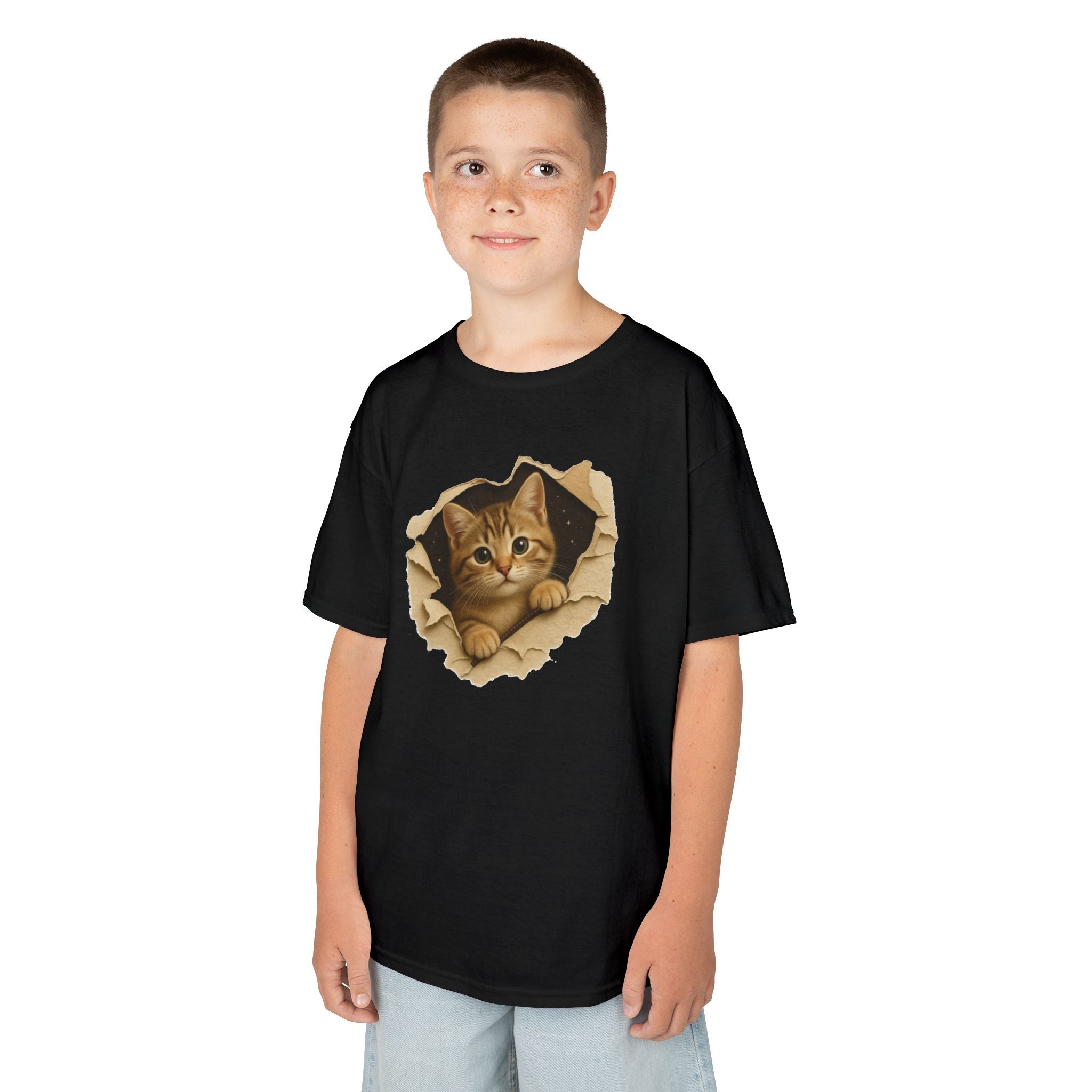 Cute Kitten Kids T-Shirt | Funny Cat Graphic Tee for Boys & Girls | Adorable Kitty Shirt | Gift for Cat Lovers Kids
