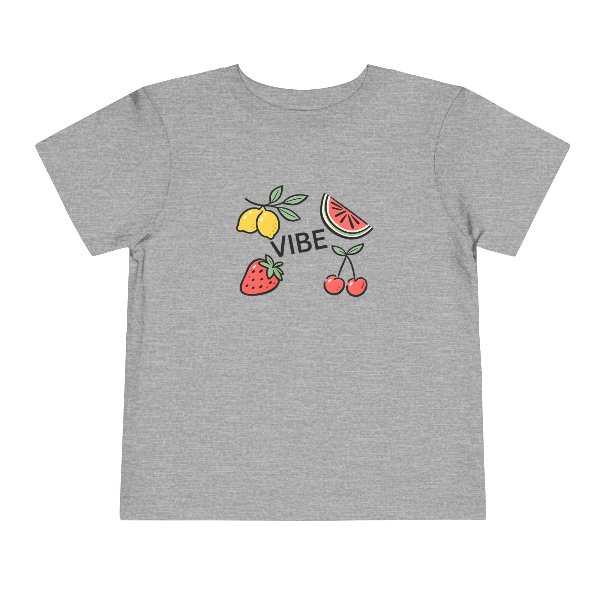 Kids Fruit Shirt Vibe Tee Toddler Summer T-Shirt Cute Lemon Strawberry Cherry Watermelon Graphic Shirt Unisex Kids Gift