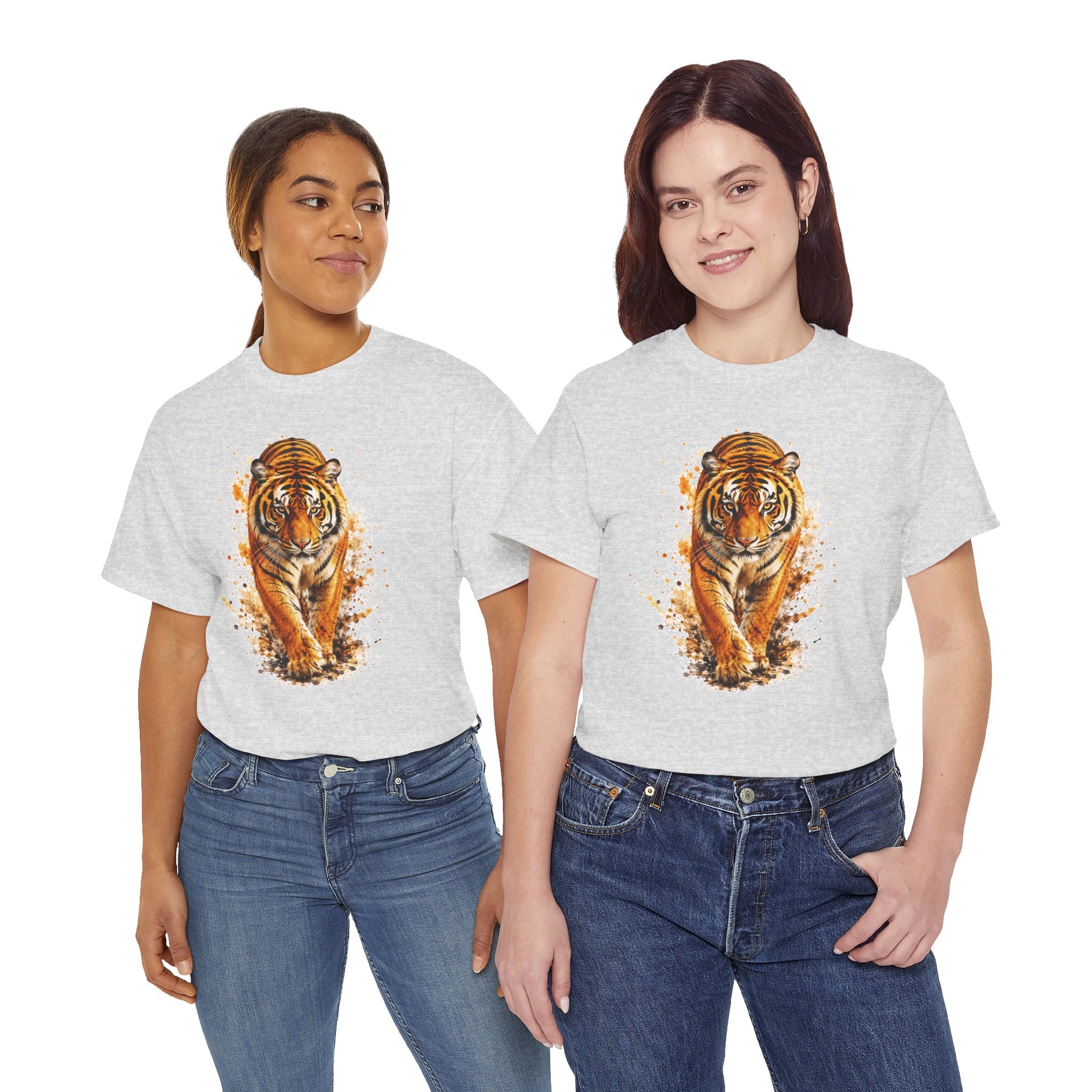 Majestic Tiger T-Shirt, Watercolor Tiger Graphic Tee, Unisex Wildlife Shirt, Tiger Lover Gift, Animal Art Tee
