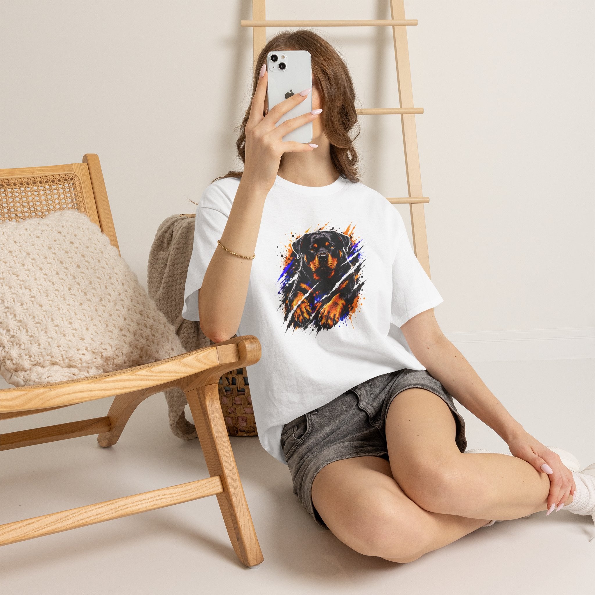 Rottweiler Graphic T-Shirt | Fierce Dog Lover Tee | Bold Rottie Shirt | Gift for Rottweiler Owners