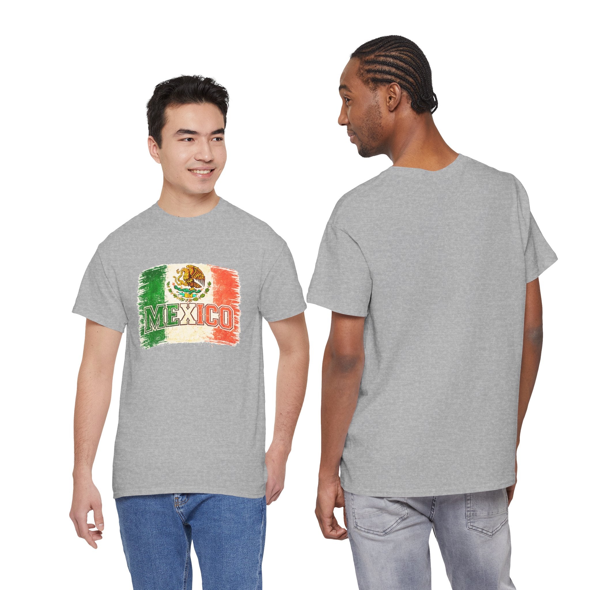 Mexico Flag Vintage T-Shirt — Distressed Mexican Emblem Tee