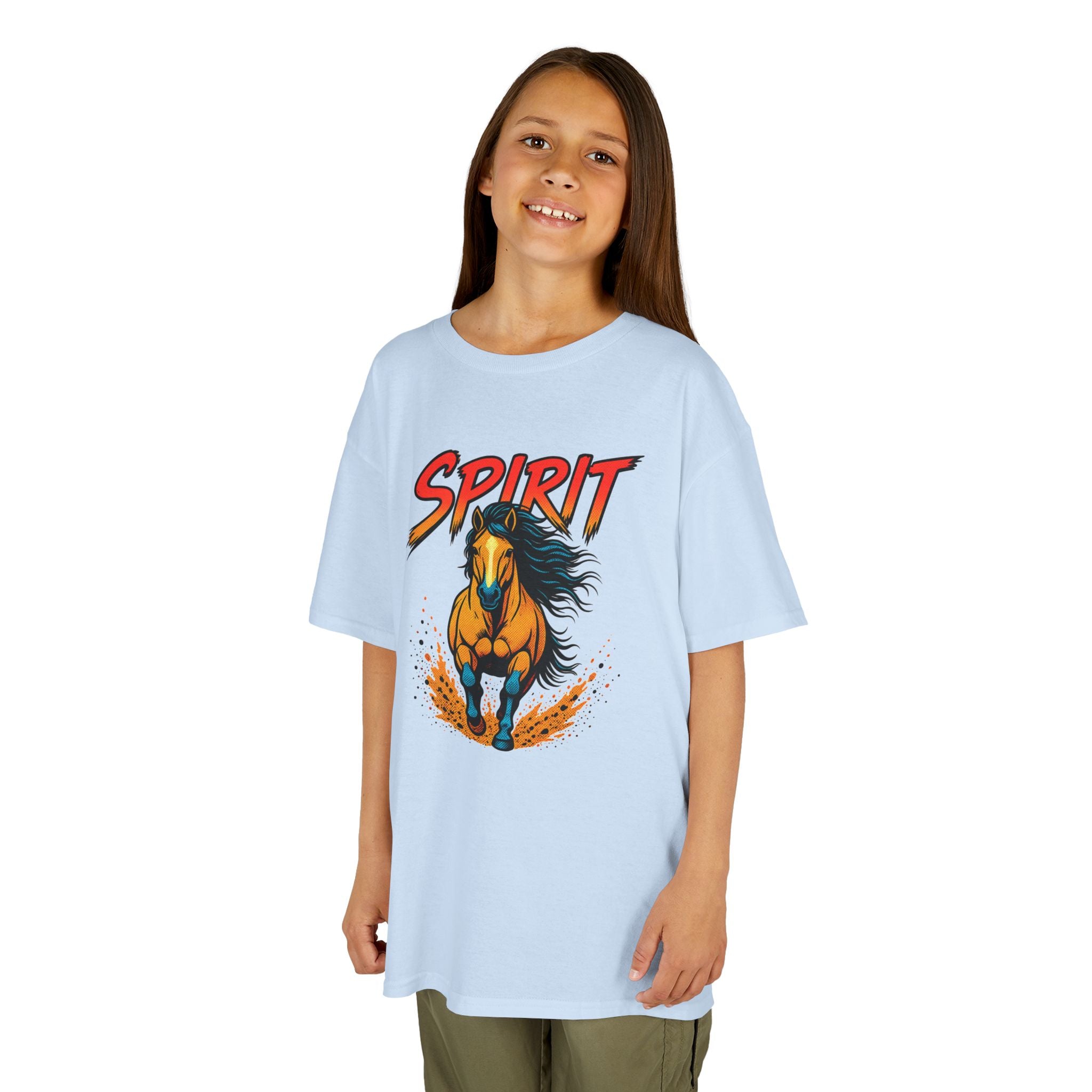 Kids 'Spirit' Galloping Horse T‑Shirt — Youth Graphic Tee for Horse Lovers