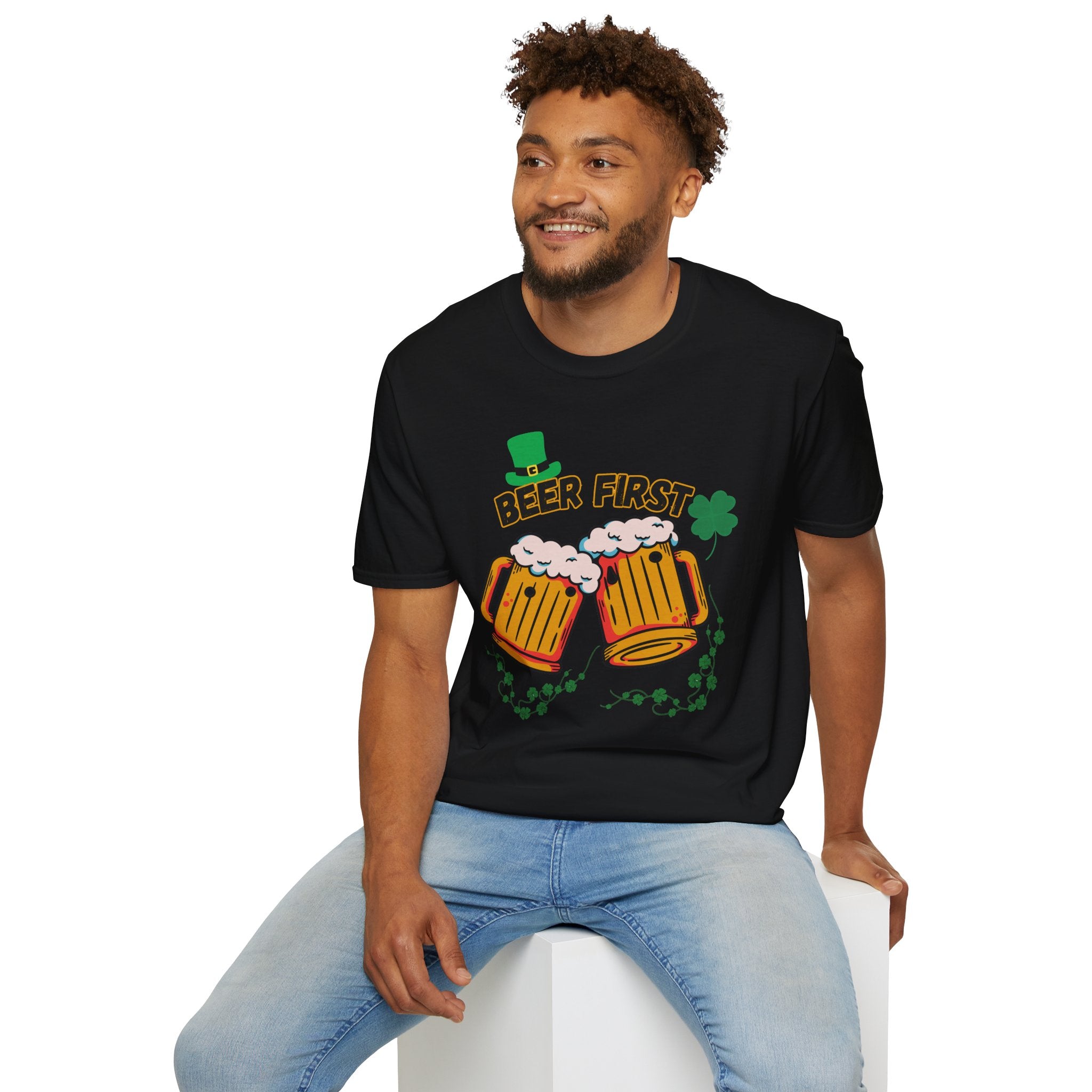 Beer First T-Shirt — St. Patrick's Day Beer Mug Tee