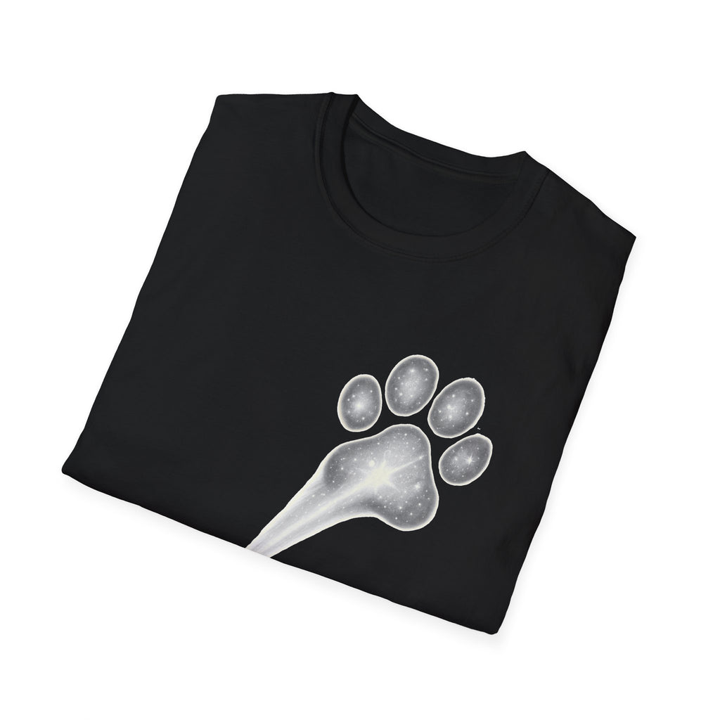 Cat Paw Meteor T-Shirt - Minimalist Paw Print Meteor Design