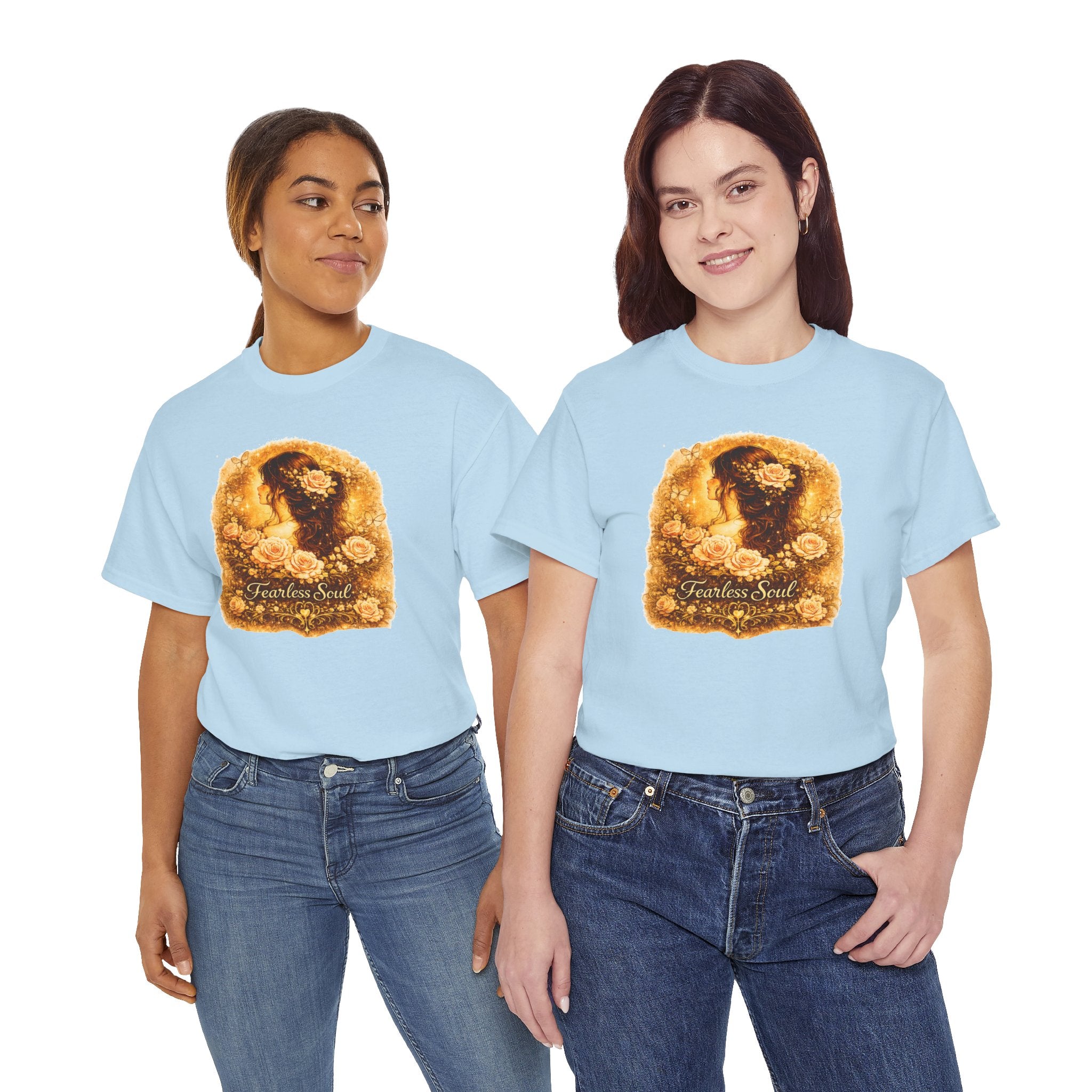 Fearless Soul Shirt, Vintage Floral Woman Tee, Feminine Aesthetic T-Shirt, Boho Graphic Tee, Cottagecore Shirt, Romantic Floral Shirt