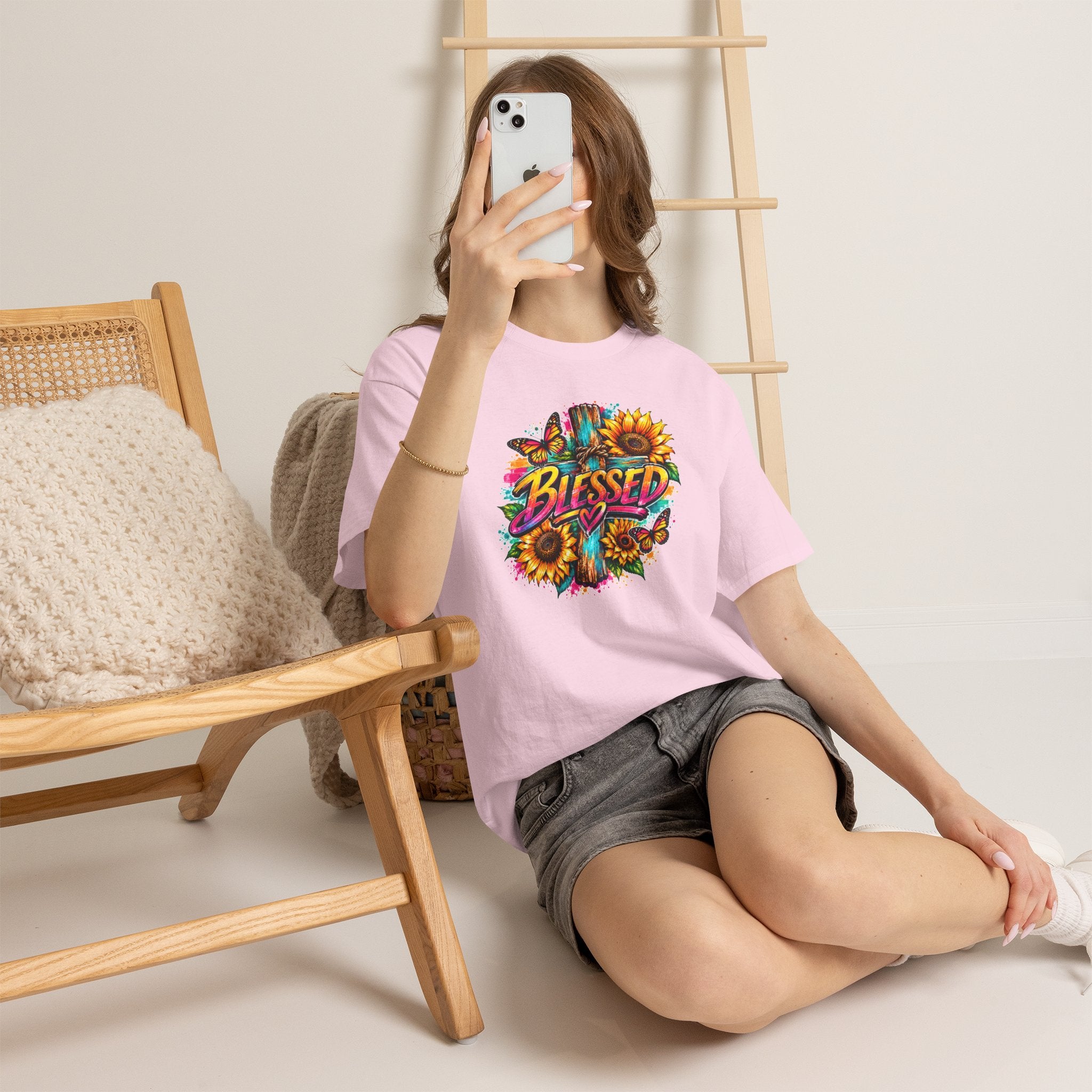 Blessed Christian T-Shirt, Faith Hope Love Tee, Jesus Cross Shirt, Religious Graphic Tee, Christian Gift, Unisex Shirt