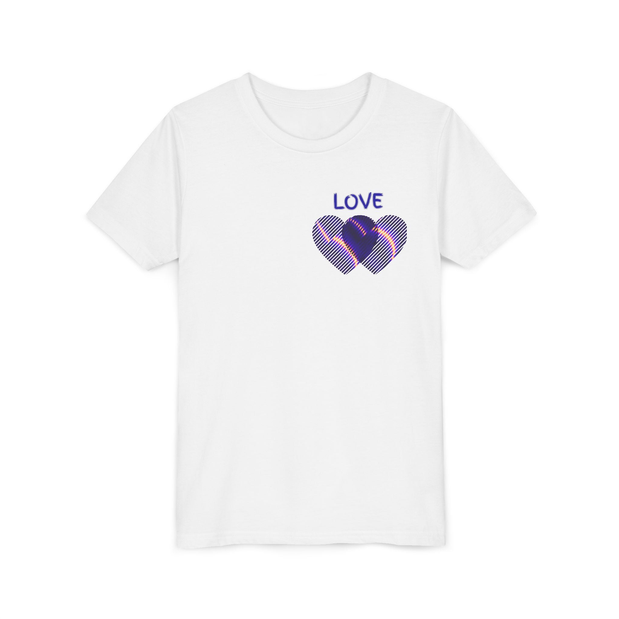 Youth Tee — Purple Heart 'LOVE' Graphic Kids T-Shirt