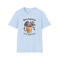 More Espresso Less Depresso Shirt, Funny Coffee T-Shirt, Cute Barista Gift, Coffee Lover Tee