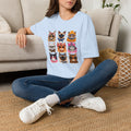 Cute Cat Faces T-Shirt, Cat Lover Tee, Funny Kitty Shirt, Colorful Cat Graphic Tee, Gift for Cat Mom, Cat Owner Gift, Animal Lover Shirt