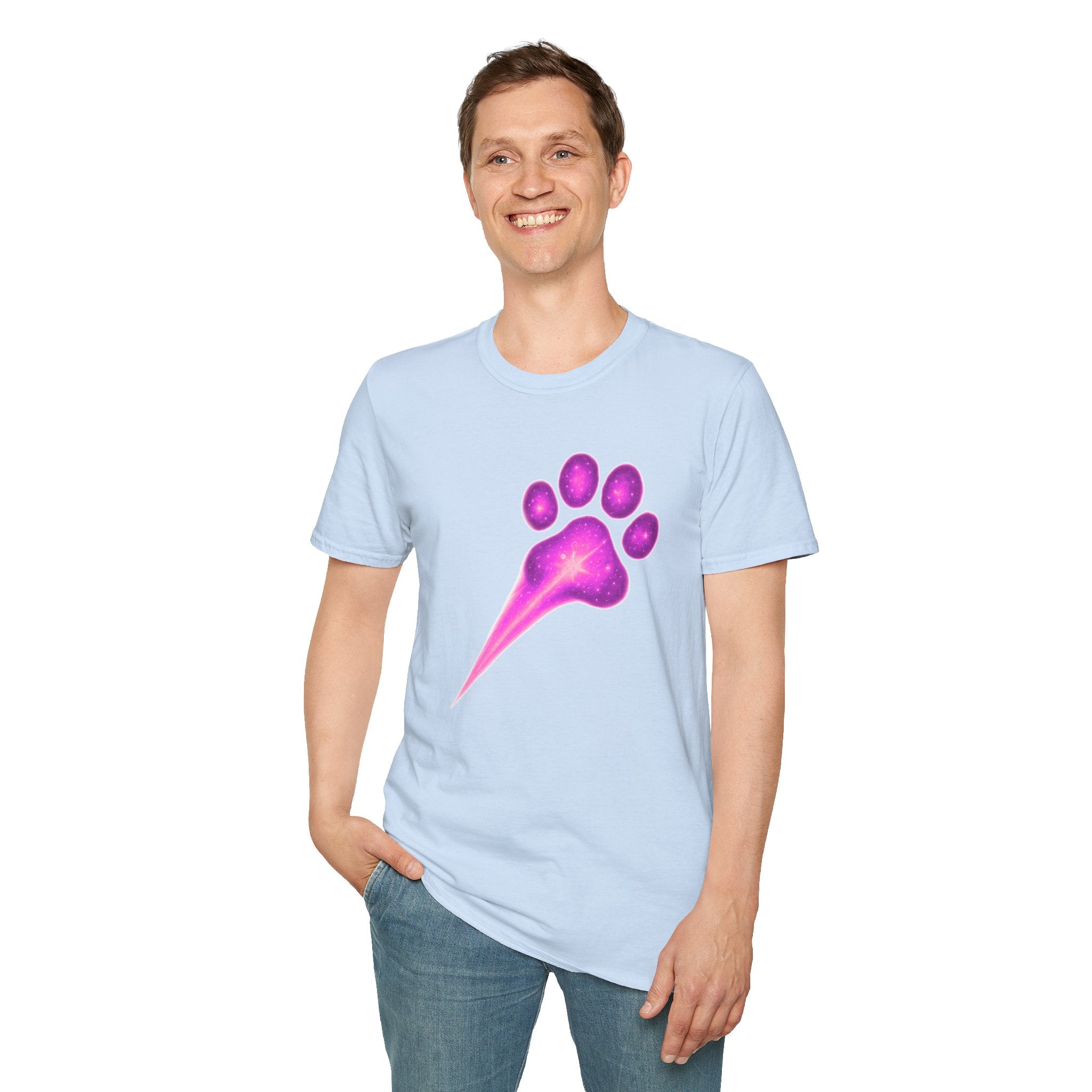 Pink Paw Print T-Shirt, Cute Dog Lover Tee, Aesthetic Animal Shirt, Gift for Pet Lovers