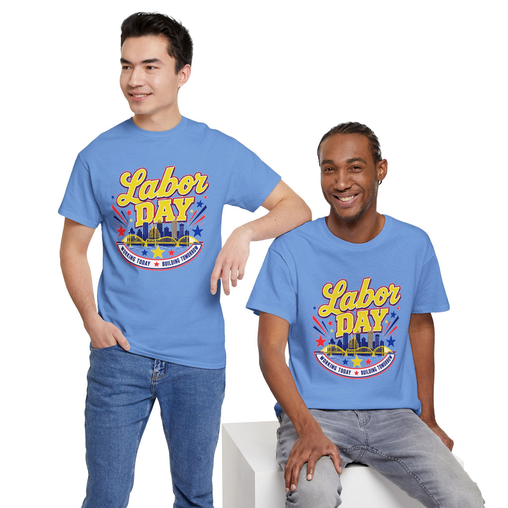 Labor Day Skyline T‑Shirt — Retro Stars & Stripes Celebration Tee