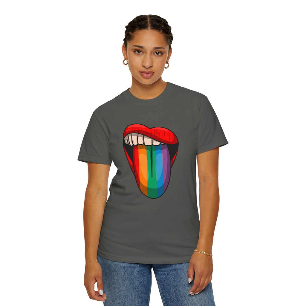 Rainbow Tongue T-Shirt — Pride Lip Graphic Tee