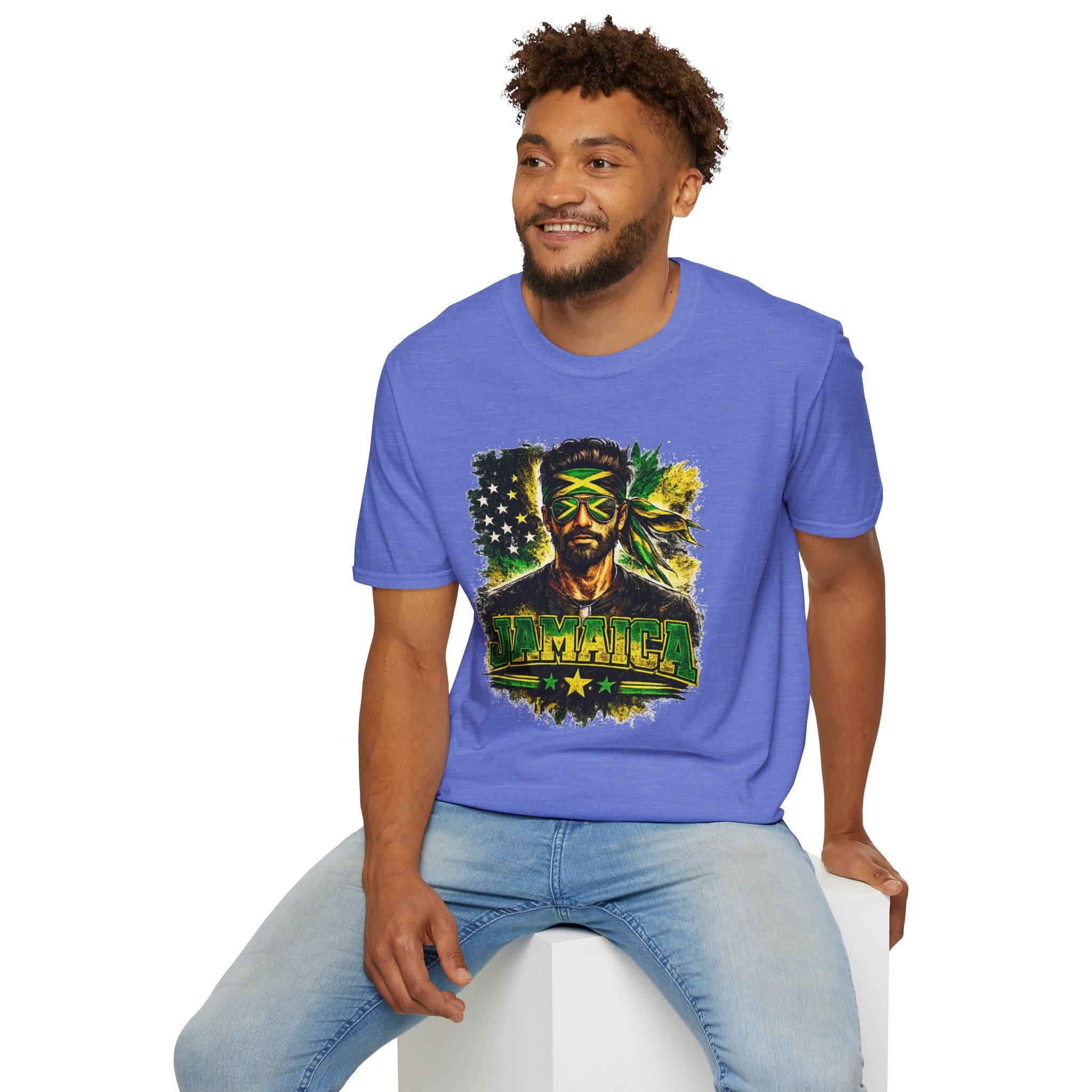 Jamaican Flag Portrait T-Shirt — Reggae Vibe Graphic Tee