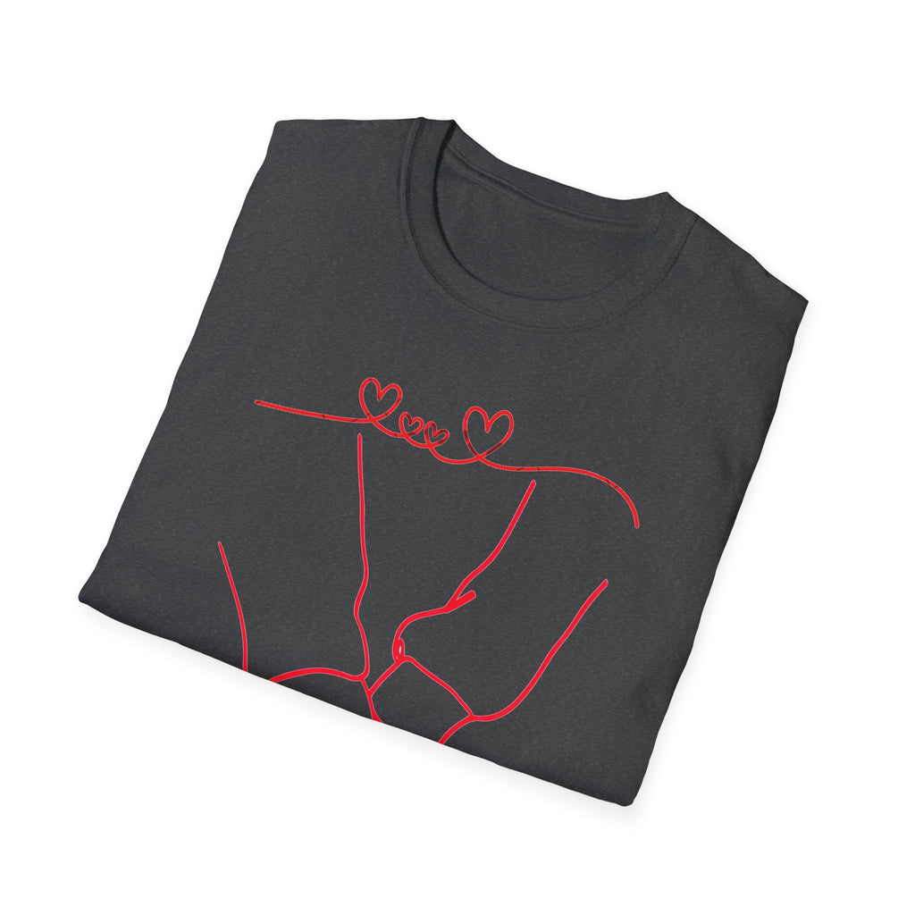 Couple Holding Hands Shirt, Matching Couple Gift, Minimalist Love Line Art T Shirt, Romantic Anniversary Gift for Him Her, Valentines Day Shirt