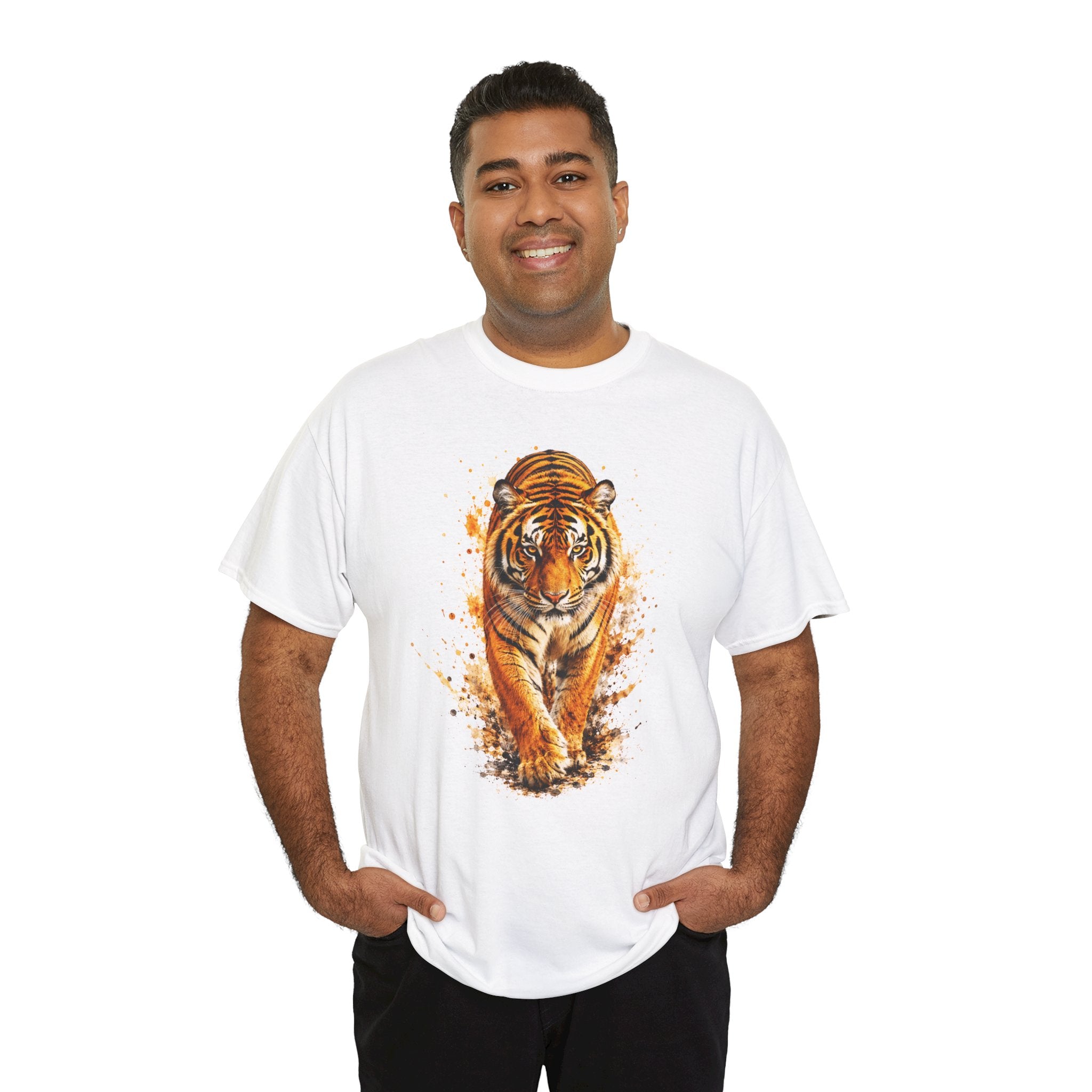Majestic Tiger T-Shirt, Watercolor Tiger Graphic Tee, Unisex Wildlife Shirt, Tiger Lover Gift, Animal Art Tee