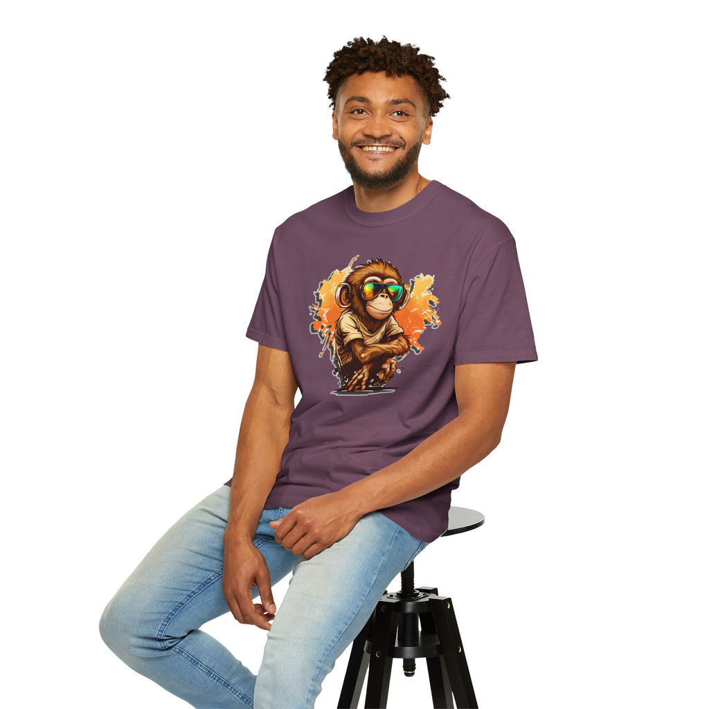 Cool Monkey Graphic T-Shirt | Funny Chimp Sunglasses Tee | Streetwear Animal Shirt | Unisex Casual Gift