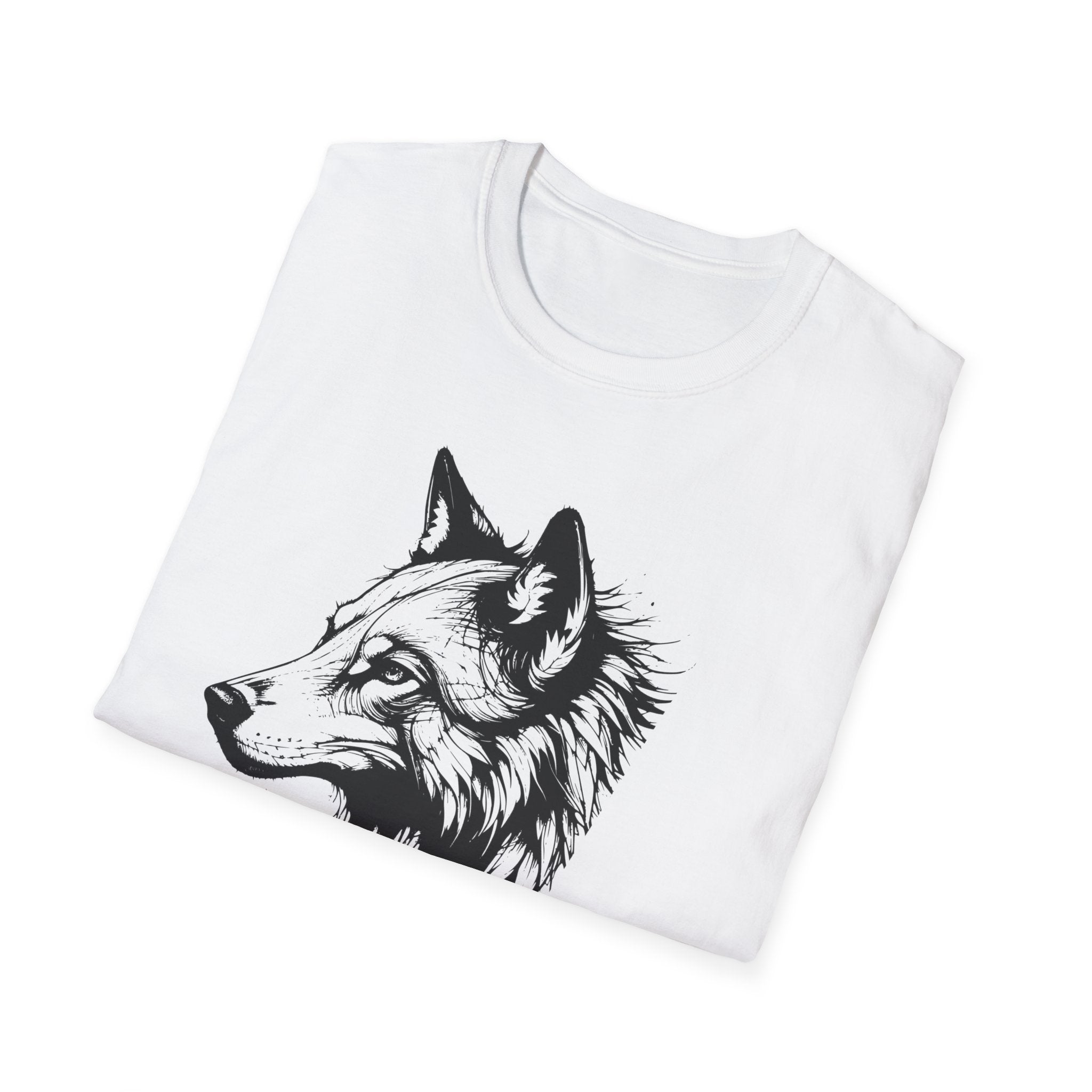 Wolf T Shirt, Mystic Wolf Graphic Tee, Forest Animal Shirt, Minimalist Wolf Head Shirt, Unisex Nature T-Shirt, Wildlife Gift, Boho Wolf Tee