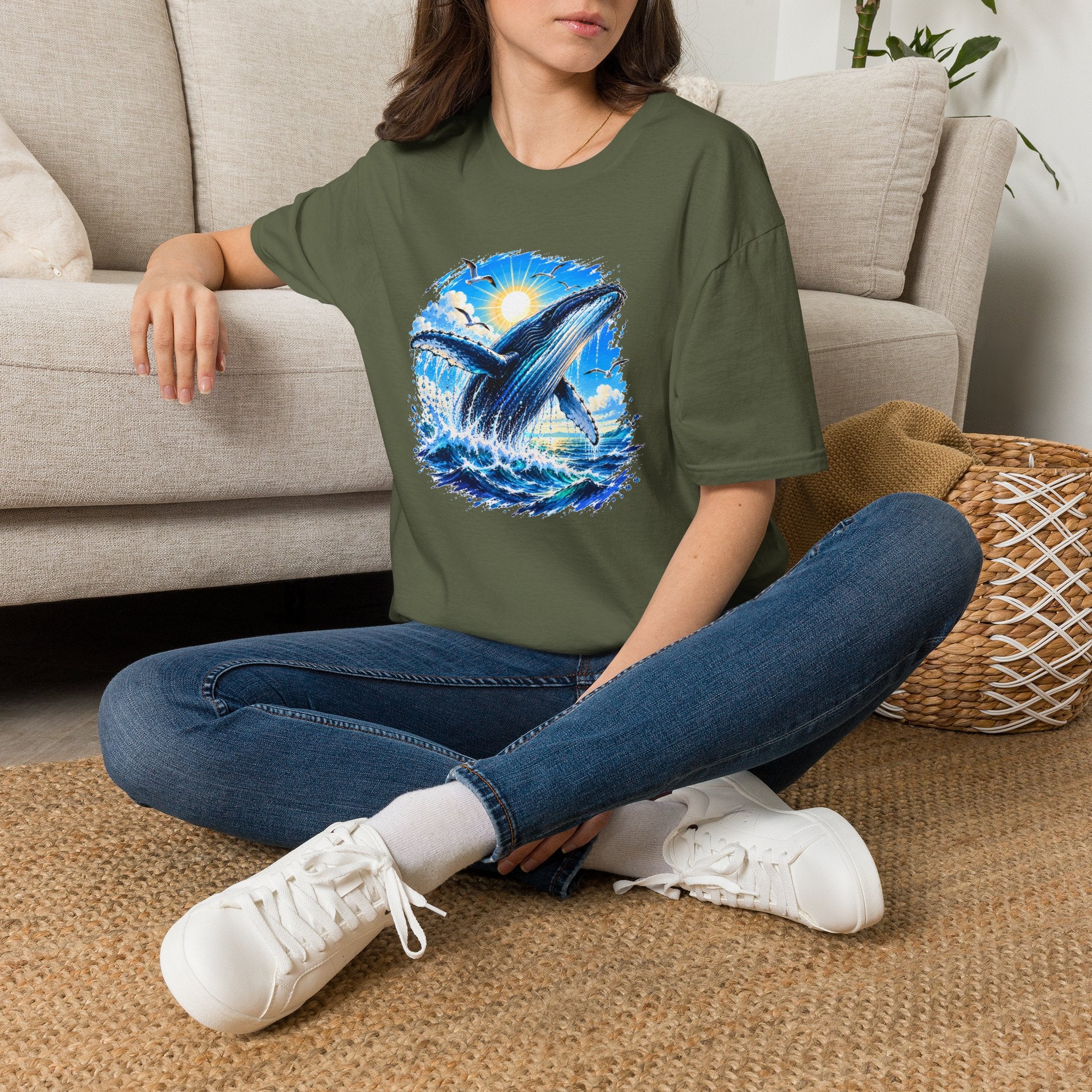 Whale Shirt, Ocean T-Shirt, Humpback Whale Shirt, Sea Life Tee, Beach Lover Gift, Ocean Lover Shirt