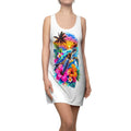Tropical Sea Turtle Racerback Dress — Sunset Hibiscus Beach Print