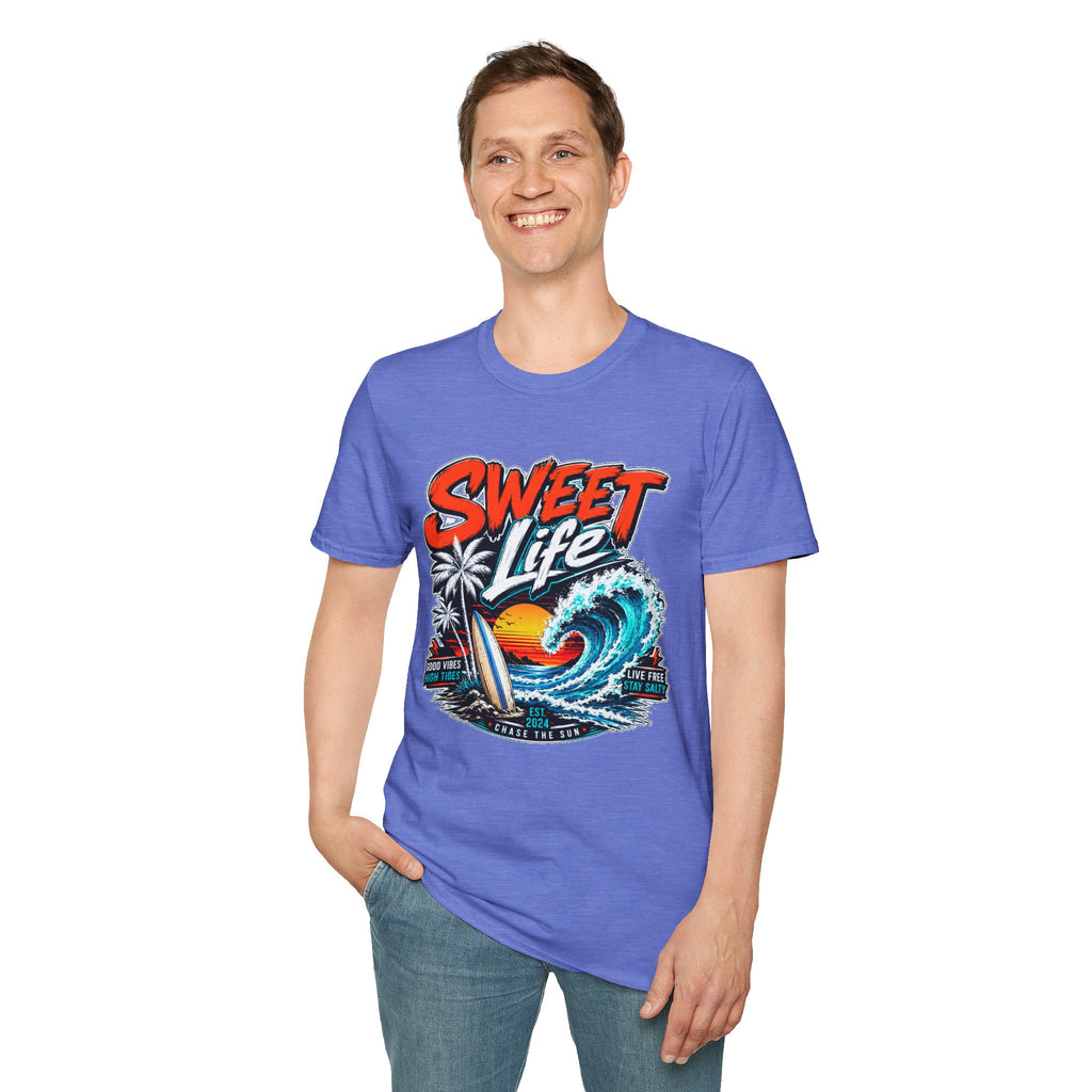 Vintage Beach T-Shirt, Sweet Life Surf Tee, Coastal Summer Graphic Shirt