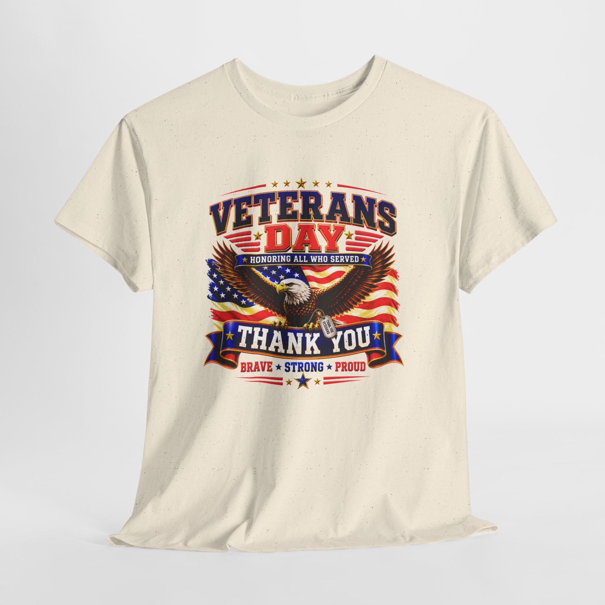 Veterans Day Shirt, Thank You Veteran Tee, Eagle Patriotic T-Shirt, Honoring All Who Served, Military Appreciation Gift