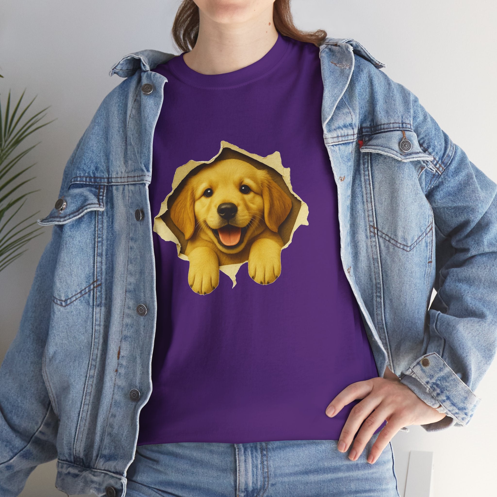 Golden Retriever Peekaboo Shirt, Cute Dog Lover T-Shirt, Funny Puppy Tee, Golden Retriever Gift, Pet Lover Graphic Shirt
