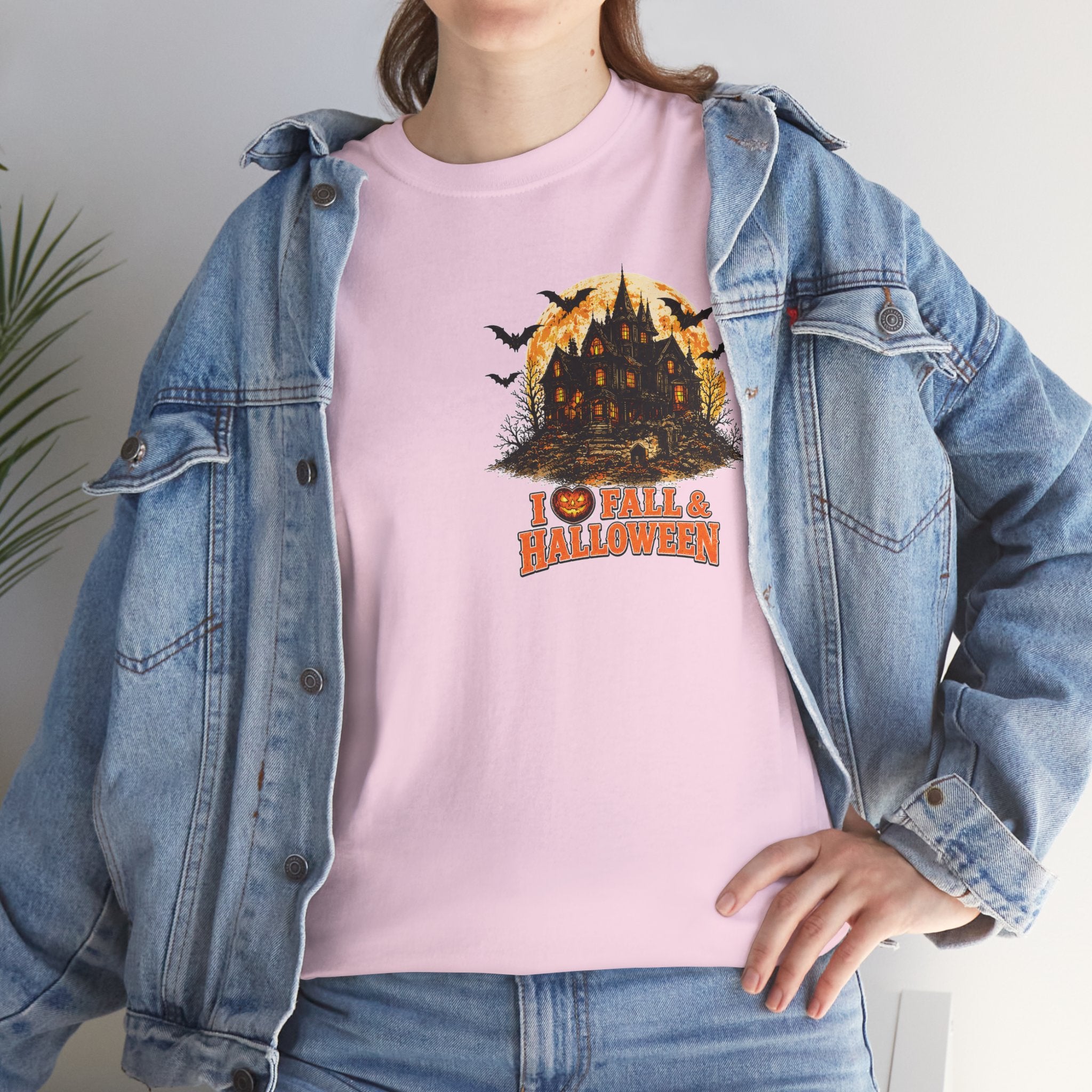 Halloween Fall Graphic Tee — "I  Fall & Halloween" Vintage Pumpkin & Spooky Characters Shirt