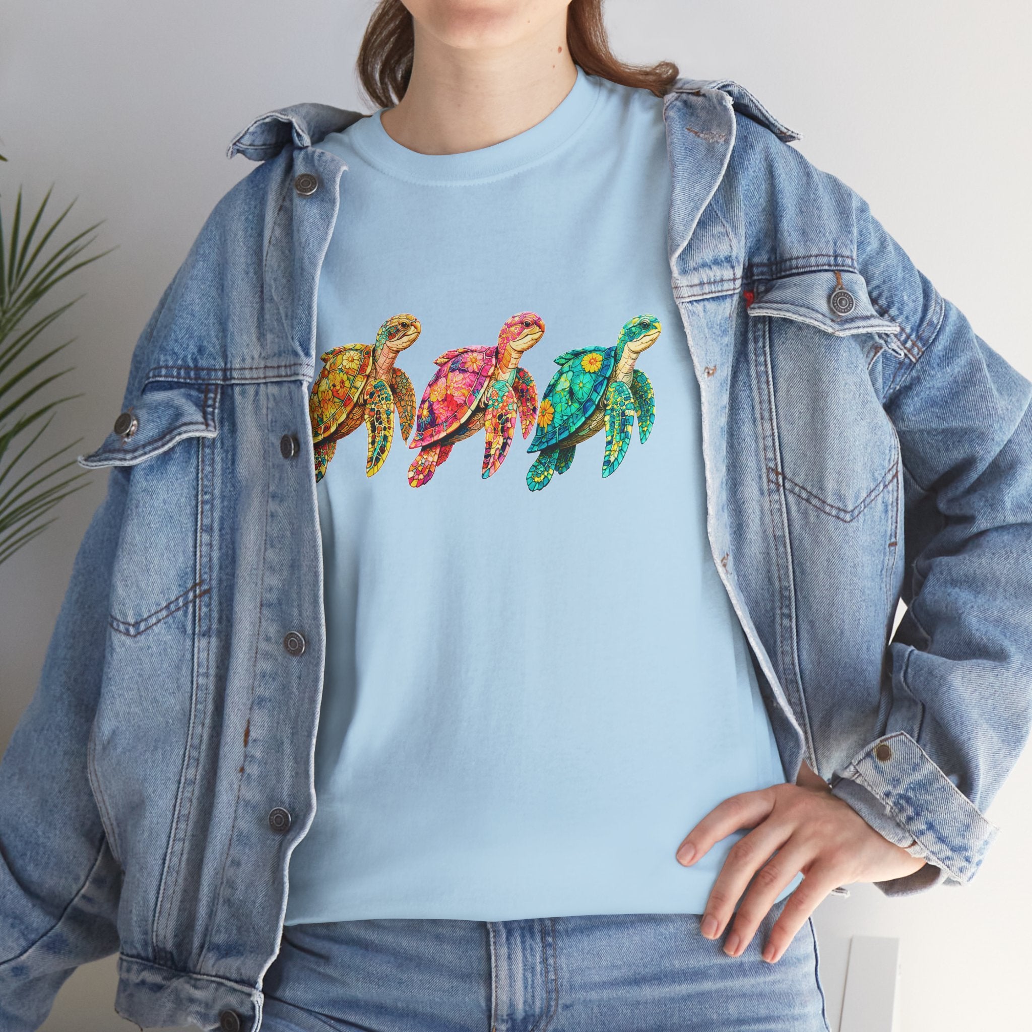 Sea Turtle T-Shirt, Colorful Sea Turtle Tee, Beach Lover Shirt, Ocean Lover Gift, Coastal Graphic Tee, Marine Life Shirt, Summer Vacation Tee