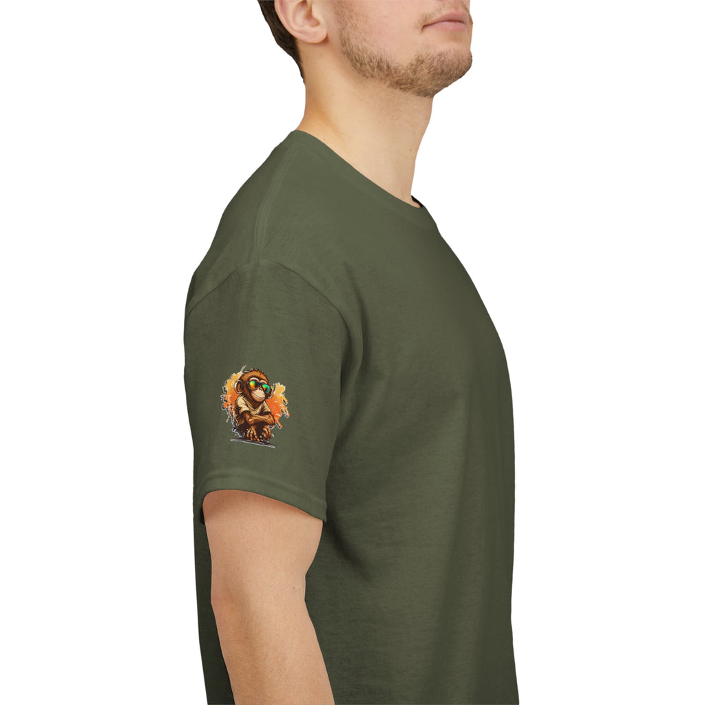 Cool Monkey T-Shirt Front Back Print | Funny Chimp Sunglasses Tee | Streetwear Graphic Shirt | Unisex Trendy Gift