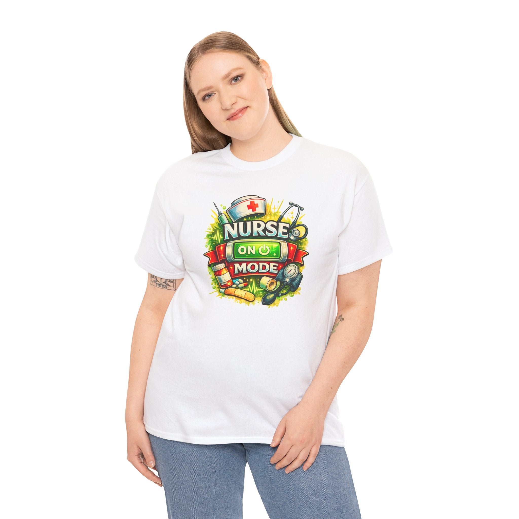 Nurse On Mode T-Shirt — Graphic Nursing Tee for Nurses & Healthcare Workers