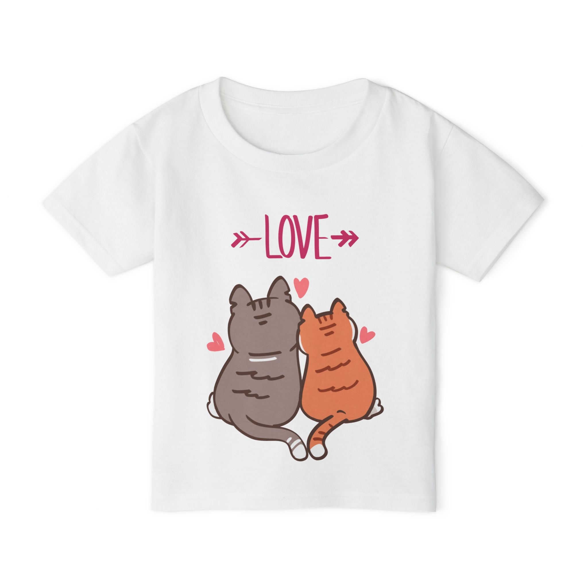 Cute Toddler Cat Shirt, Kids Valentine Shirt, Love Cats T-Shirt for Boys Girls, Matching Siblings Outfit, Kids Cute Animal Tee, Gift for Kids