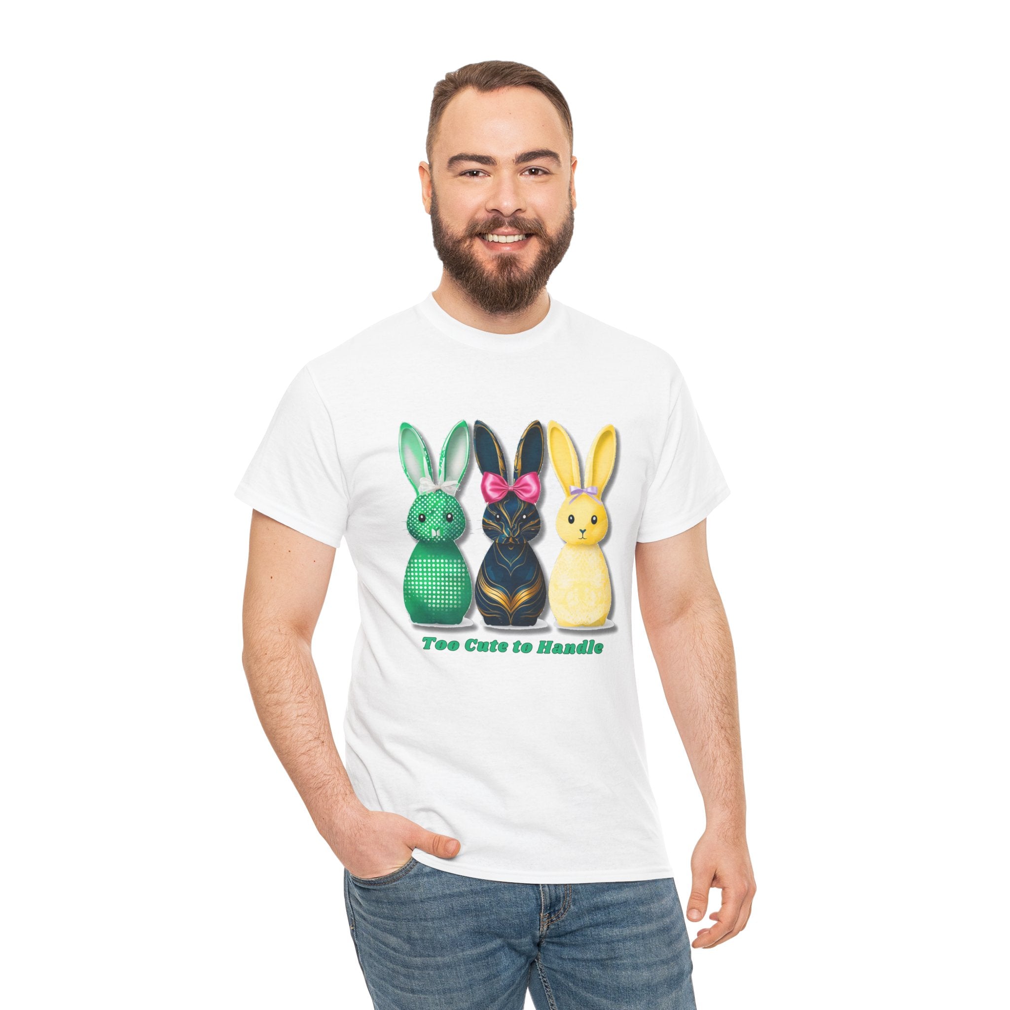 Funny Easter Bunny Shirt, Too Cute To Handle Tee, Cute Bunny Shirt, Easter Gift for Women, Spring Rabbit T-Shirt, Easter Outfit