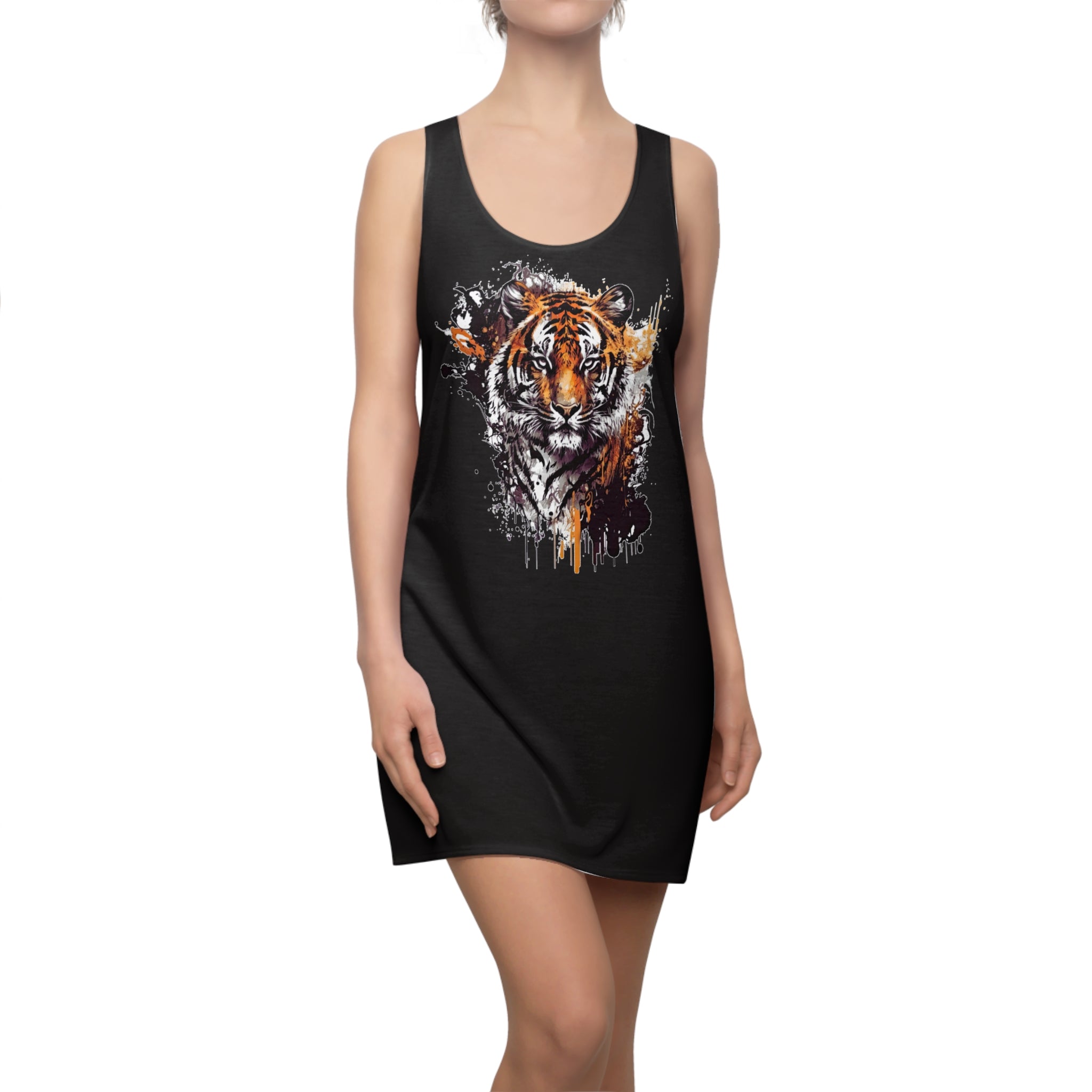 Boho Woman Art Racerback Dress | Minimalist Aesthetic Graphic Dress