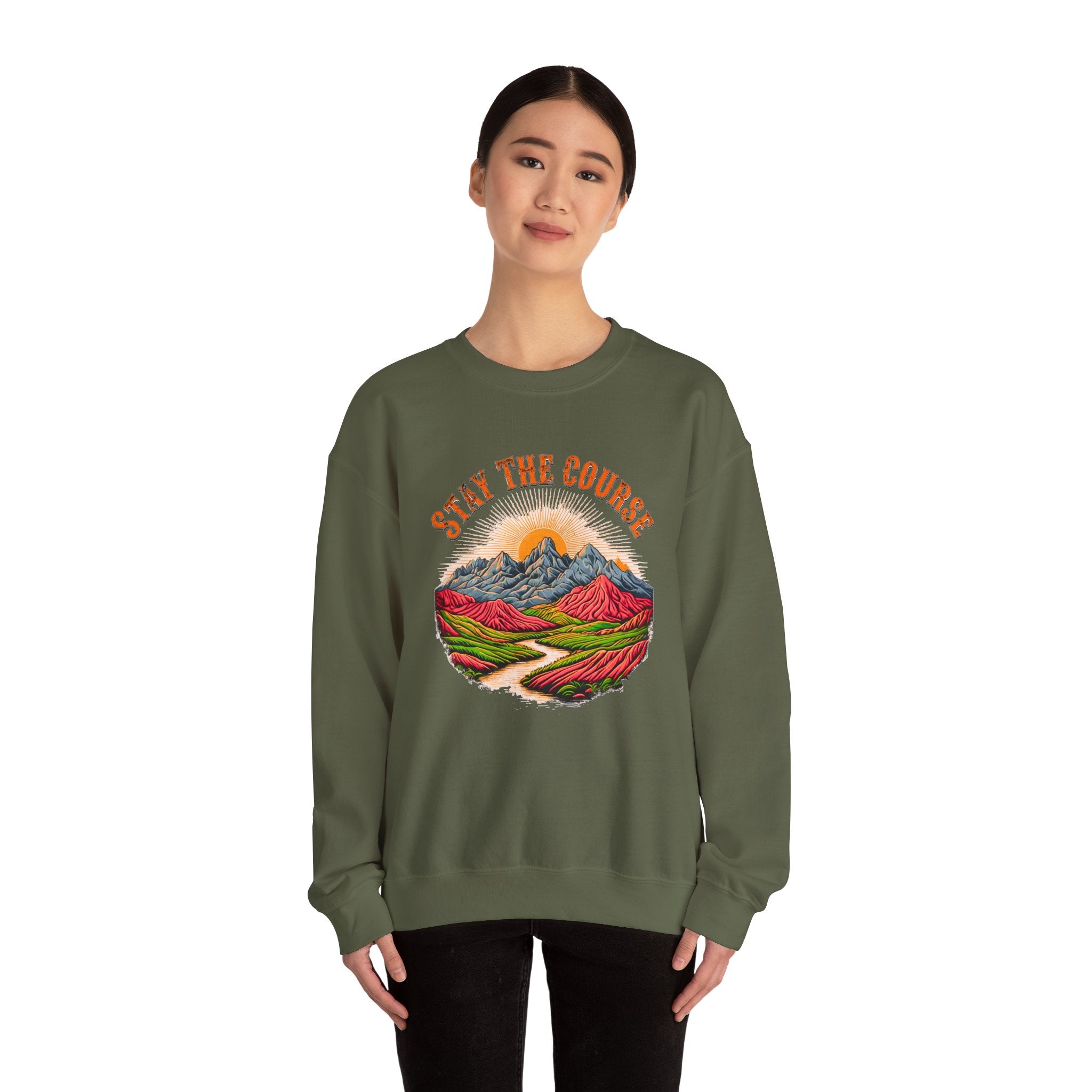 Stay the Course Sweatshirt - Scenic Mountain Crewneck
