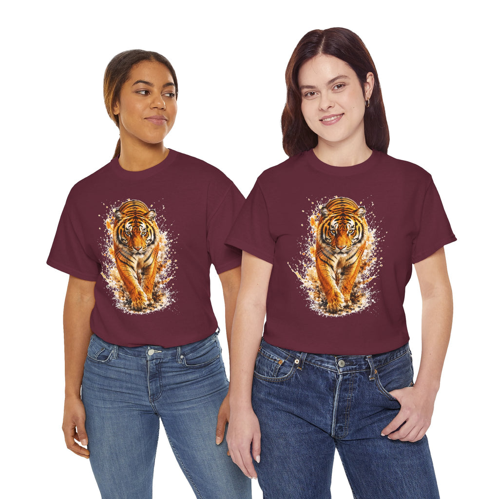 Majestic Tiger T-Shirt, Watercolor Tiger Graphic Tee, Unisex Wildlife Shirt, Tiger Lover Gift, Animal Art Tee