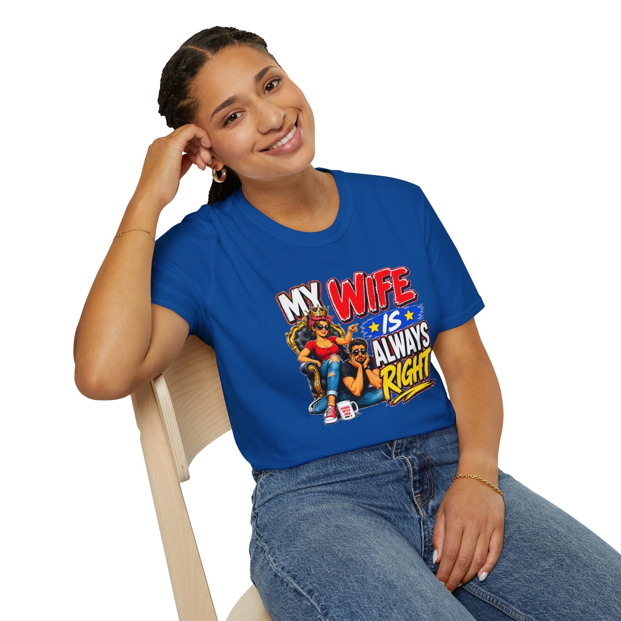 My Wife Is Always Right Shirt, Funny Wife T-Shirt, Husband Gift, Marriage Humor Tee, Couples Shirt, Anniversary Gift for Wife, Funny Graphic Tee