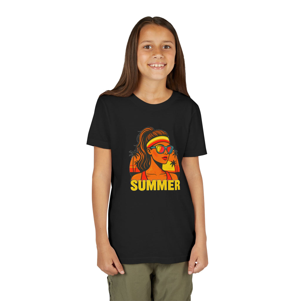 Girls Summer Graphic Tee | Retro Sunshine Youth Shirt | Cute Vacation T-Shirt