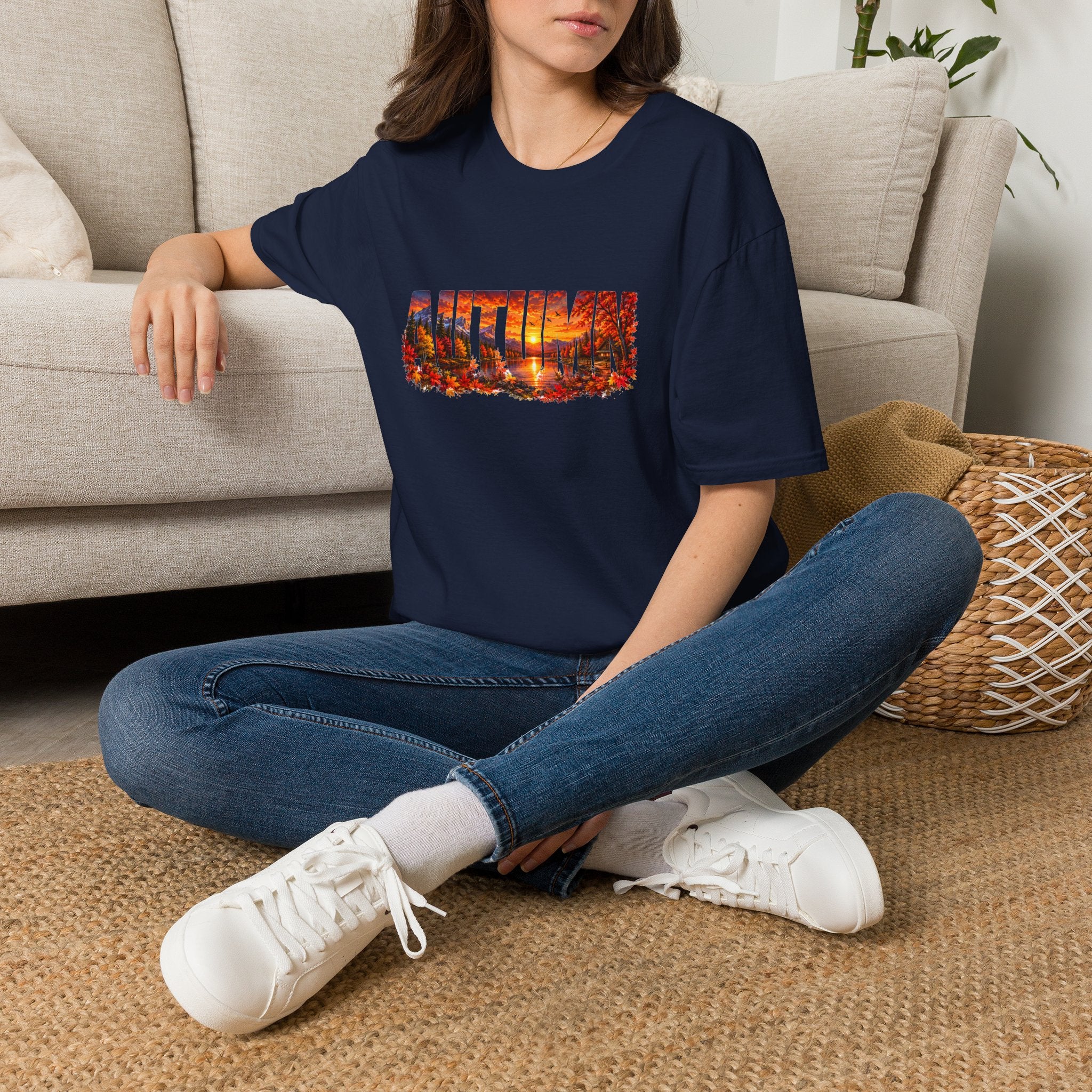 Autumn Leaves T Shirt Fall Graphic Tee Cozy Autumn Shirt