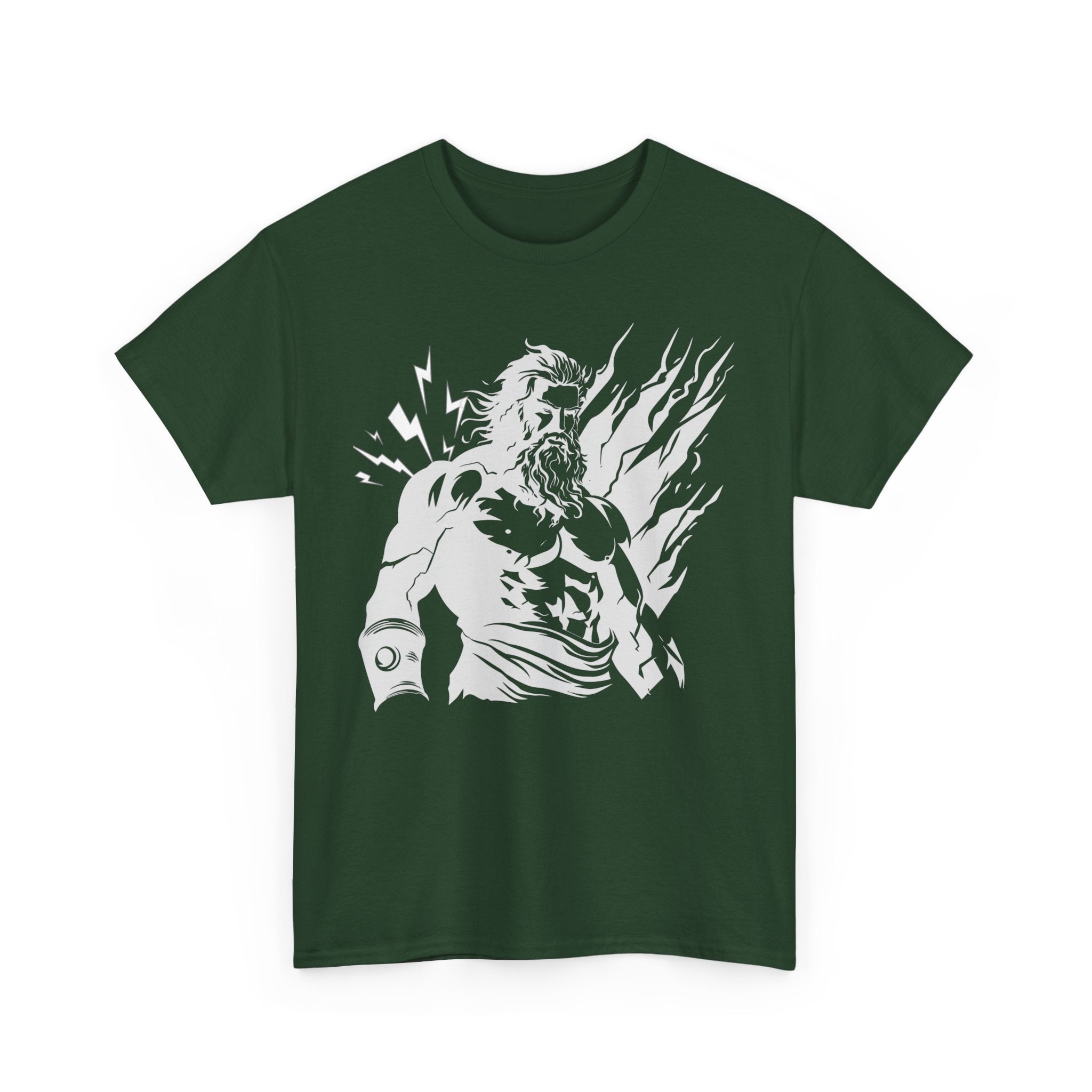 Mythic Thunder God Tee — Vintage Lightning Warrior Graphic T-Shirt