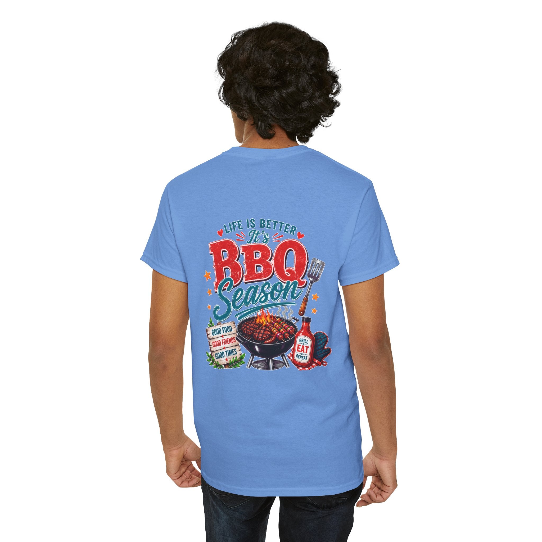 BBQ Season T-Shirt | Life Is Better It's BBQ Season Tee | Funny Grill Shirt | Summer Cookout Tee | Barbecue Lover Gift | Backyard BBQ Shirt