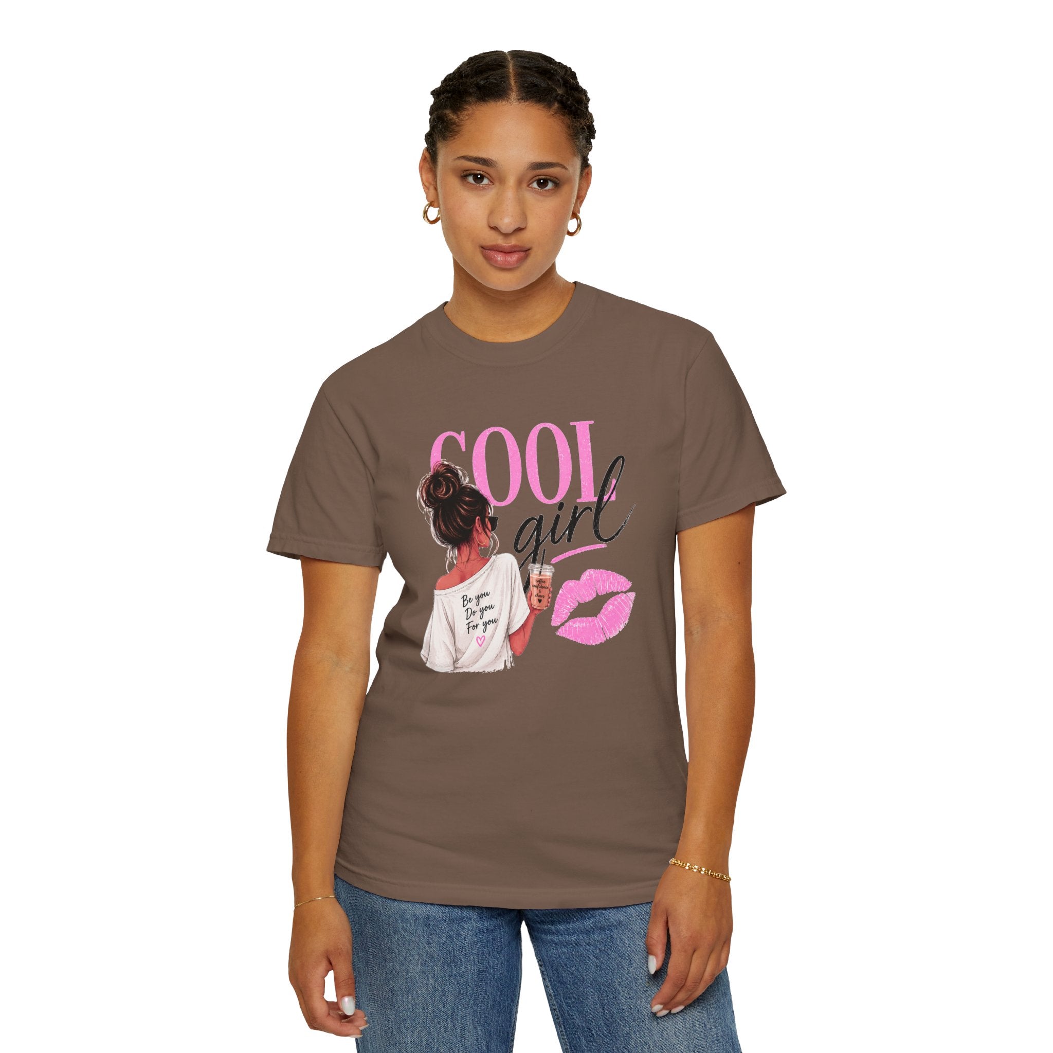 Cool Girl Graphic T‑Shirt — Pink Lip Print Casual Tee
