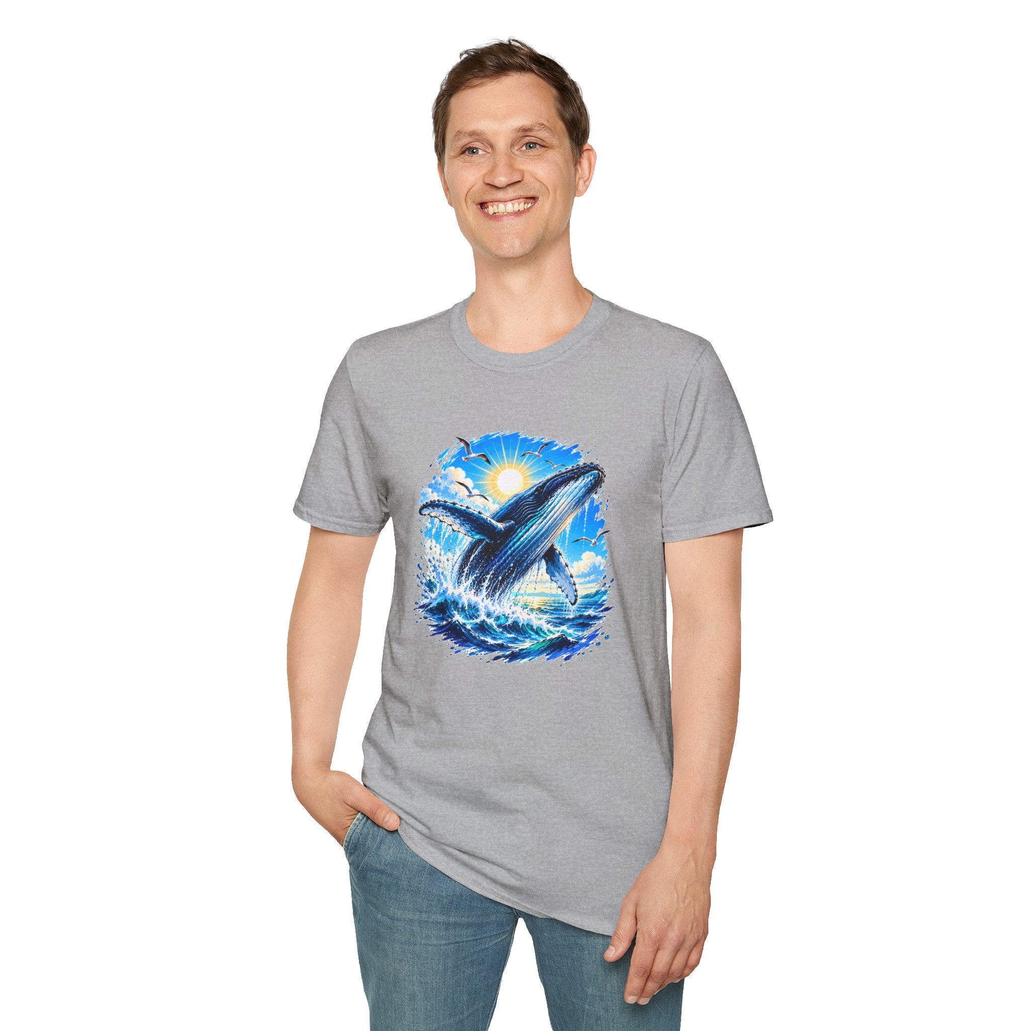 Whale Shirt, Ocean T-Shirt, Humpback Whale Shirt, Sea Life Tee, Beach Lover Gift, Ocean Lover Shirt