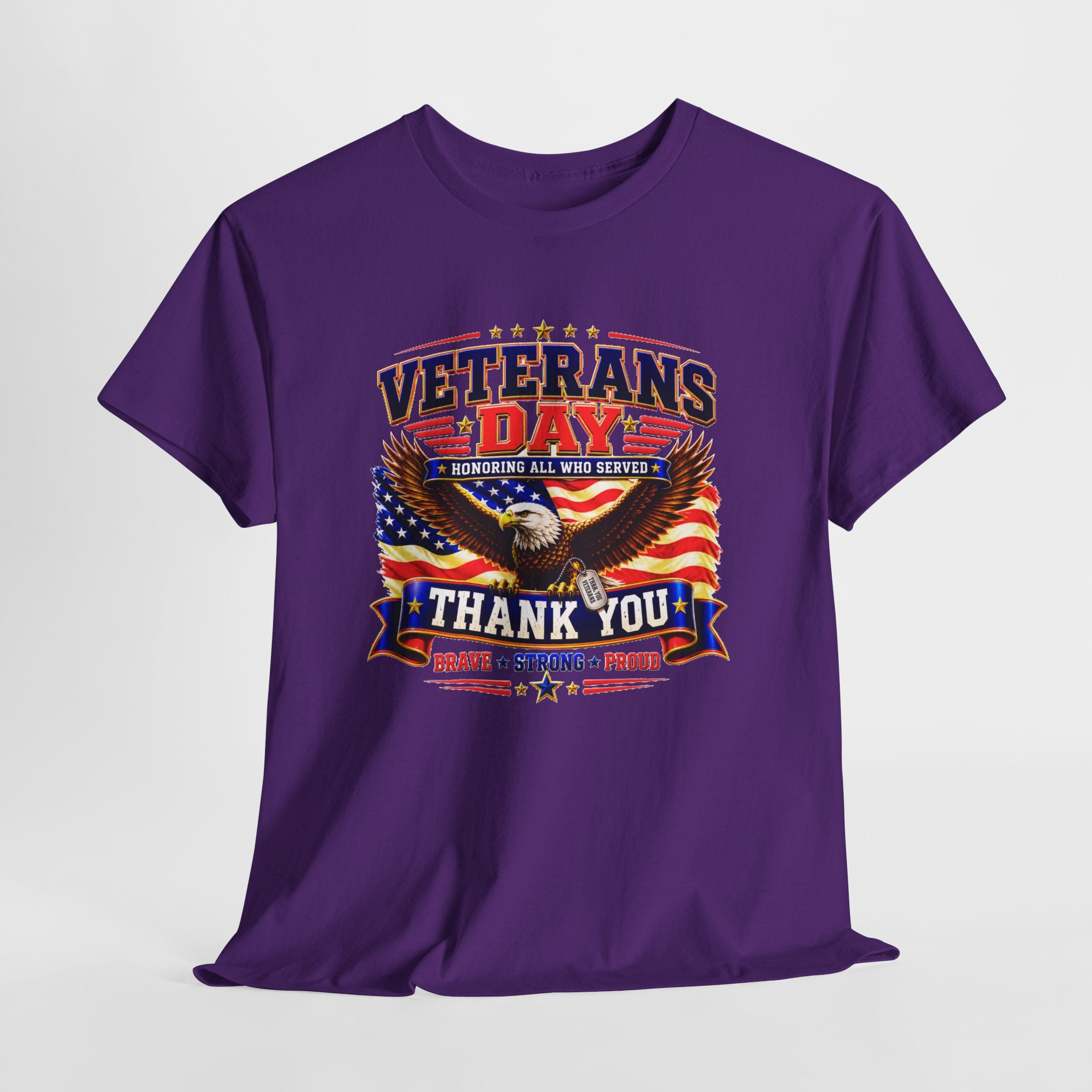 Veterans Day Shirt, Thank You Veteran Tee, Eagle Patriotic T-Shirt, Honoring All Who Served, Military Appreciation Gift