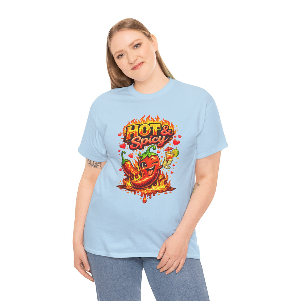 Hot & Spicy Pepper Shirt, Funny Chili Graphic Tee, Cute Food Lover T-Shirt, Spicy Gift