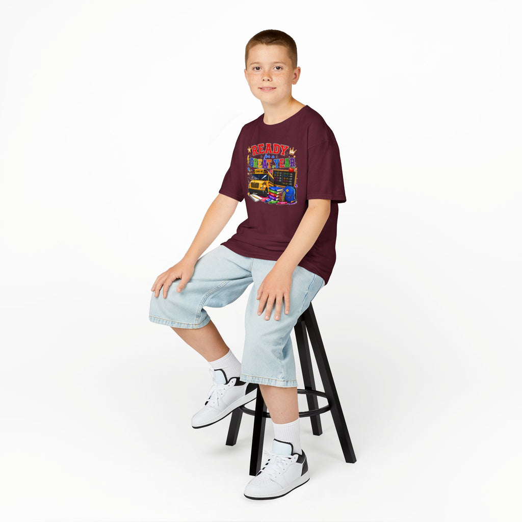 Kids T-Shirt — "Ready For A Great Year" School Bus Back-to-School Tee