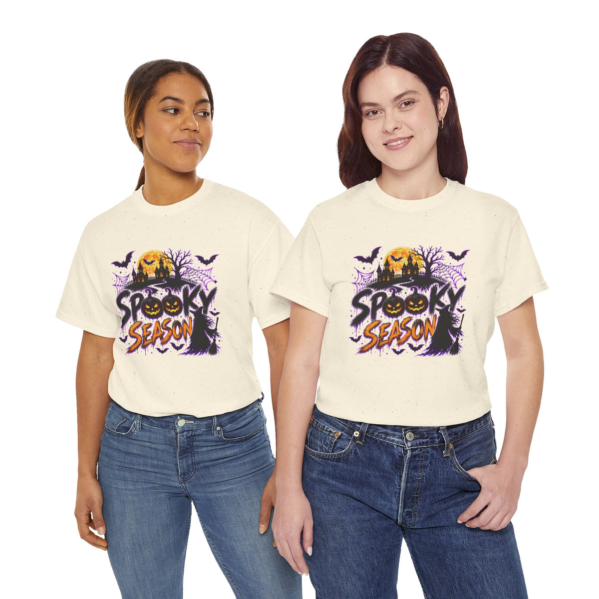 Spooky Season Halloween T-Shirt, Jack O Lantern Pumpkin Tee, Haunted House Graphic Shirt, Unisex Halloween Tee