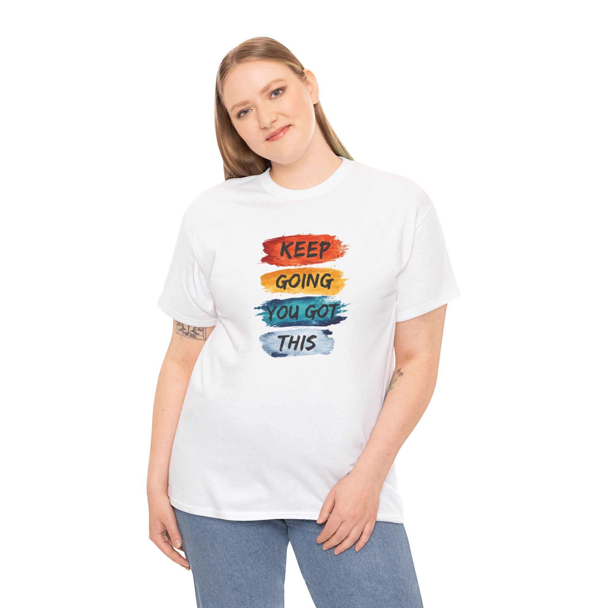 Keep Going You Got This Tee  Motivational Watercolor Brushstroke T-Shirt