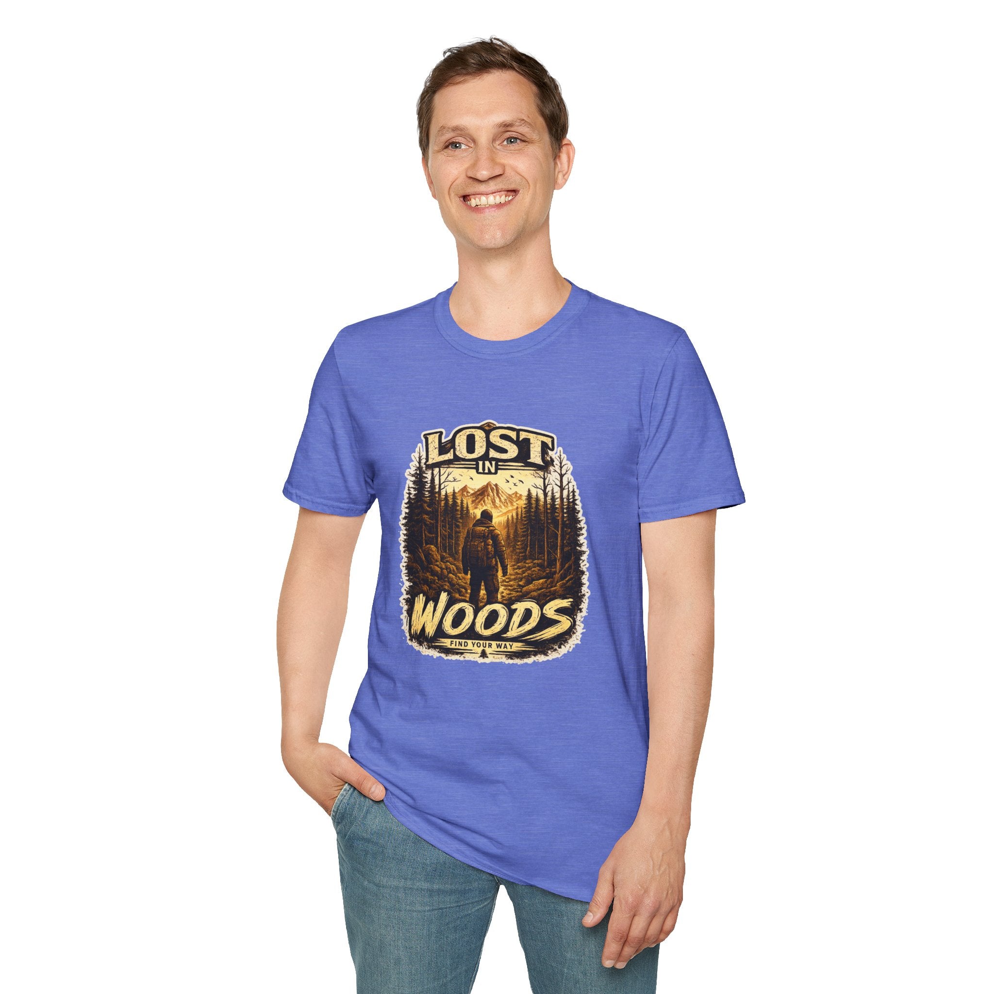 Lost in Woods Shirt | Vintage Forest Graphic Tee | Hiking Nature T-Shirt