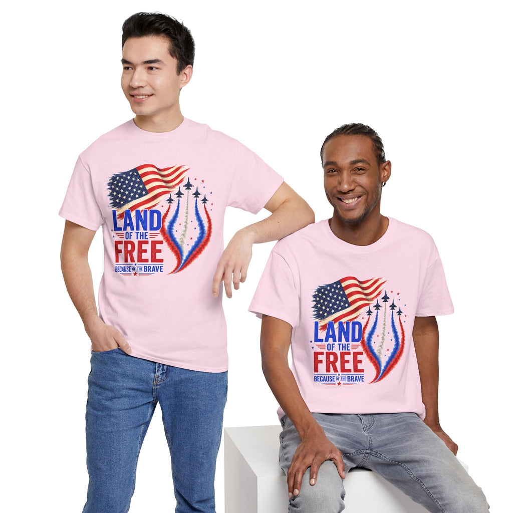 Land of the Free Because of the Brave Shirt, Patriotic 4th of July T-Shirt, USA Flag Tee, American Pride Shirt, Independence Day Gift
